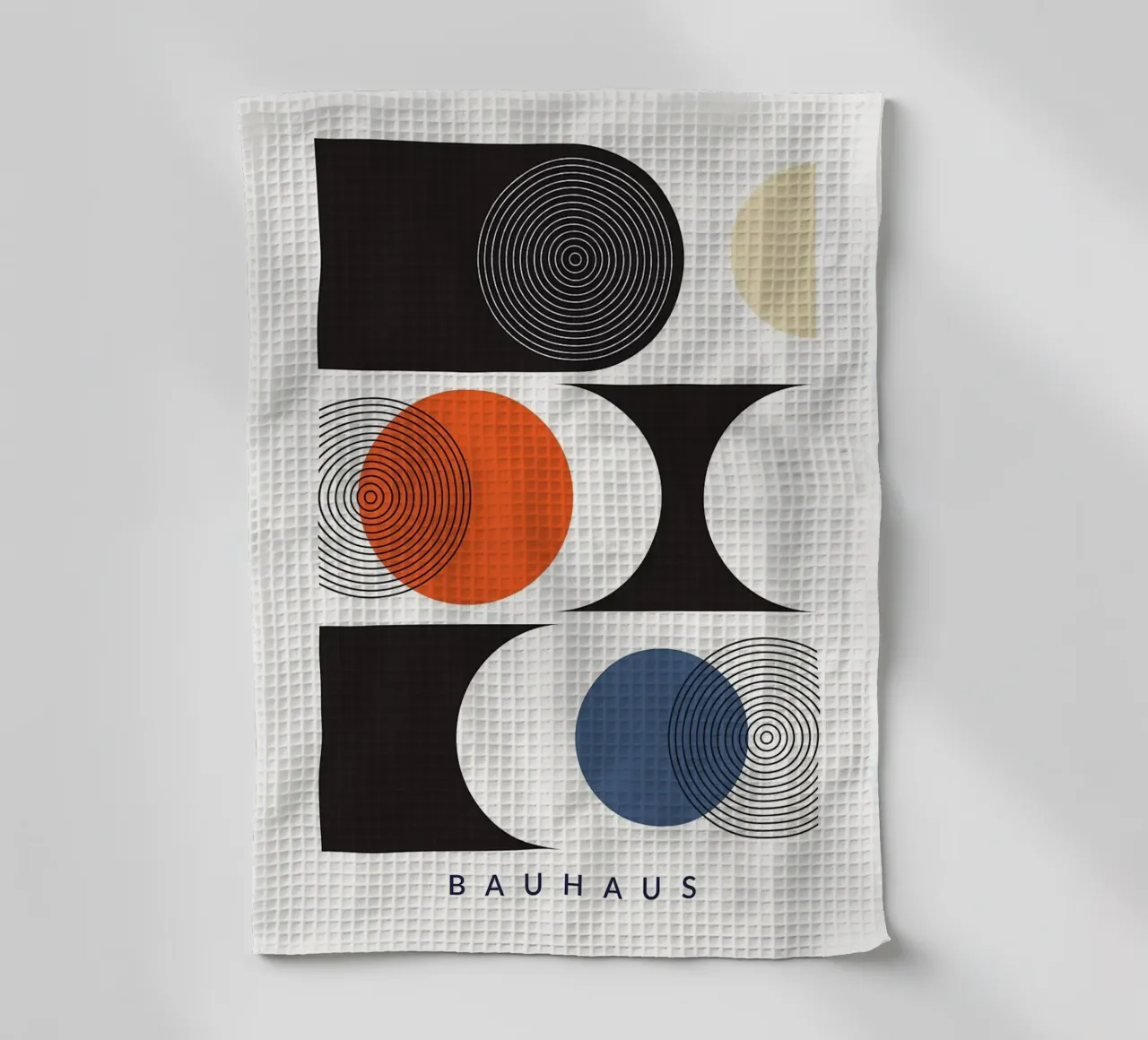 Bauhaus circle line geometry shape tea towel by MinimalistPosterCharles