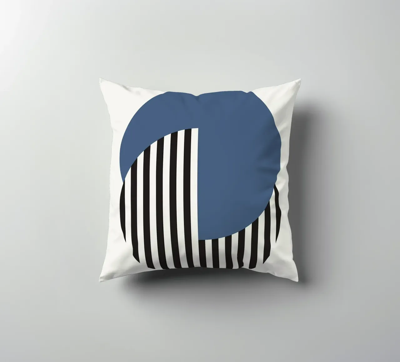 Bauhaus cerchio a righe semicircolari cuscino da MinimalistPosterCharles