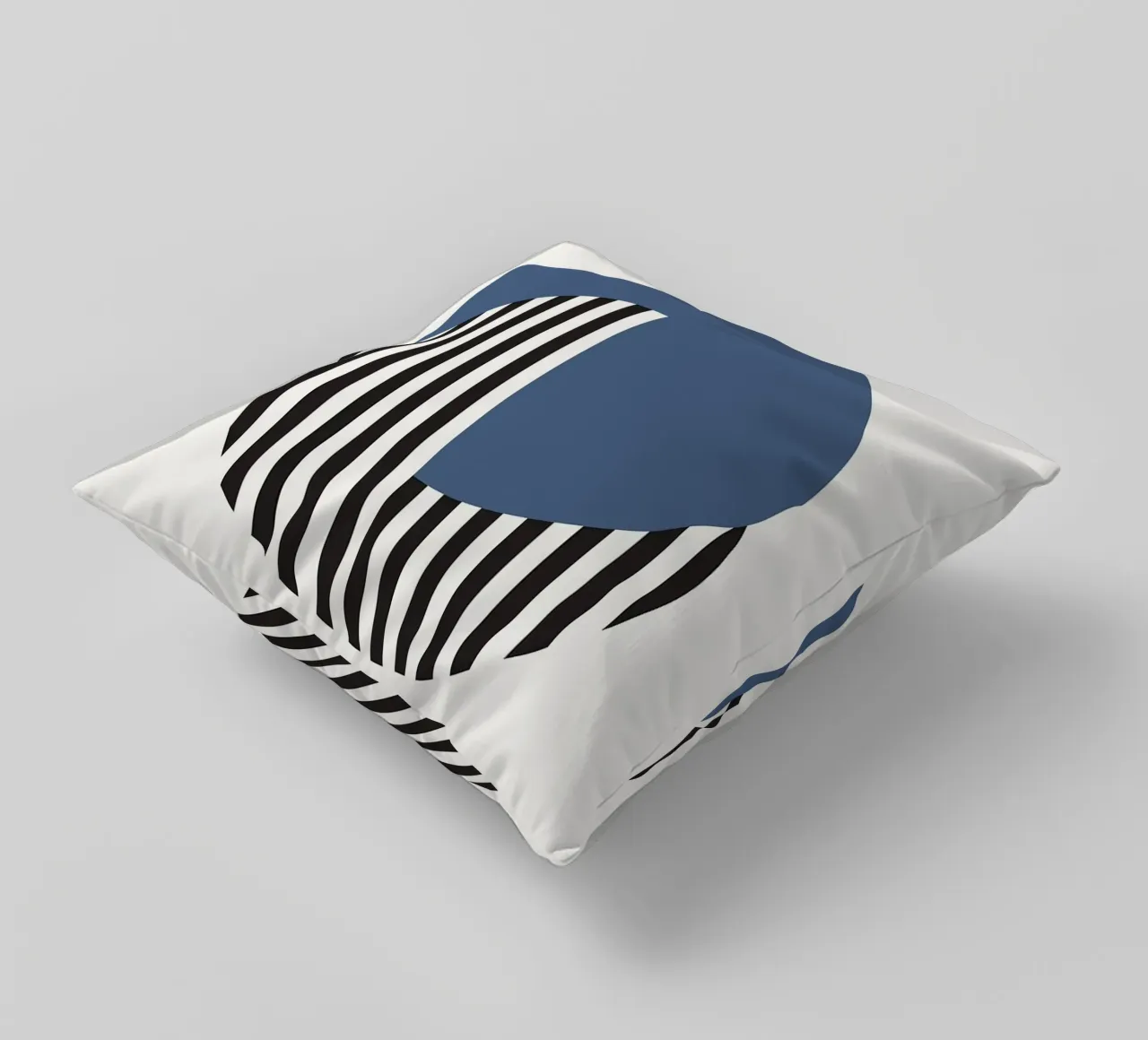 Bauhaus cerchio a righe semicircolari cuscino da MinimalistPosterCharles