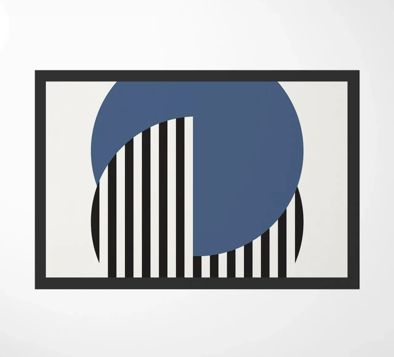 Bauhaus cerchio a righe semicircolari zerbino da MinimalistPosterCharles