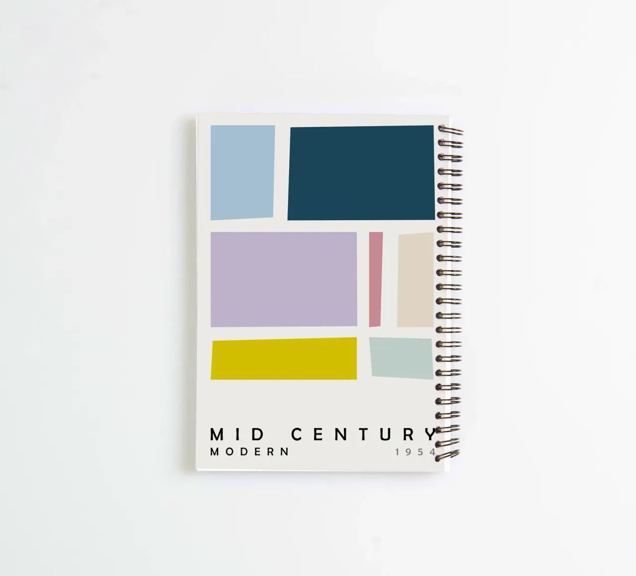 großer Text Jahr 1954 Mitte des Jahrhunderts Ringbuch von MinimalistPosterCharles