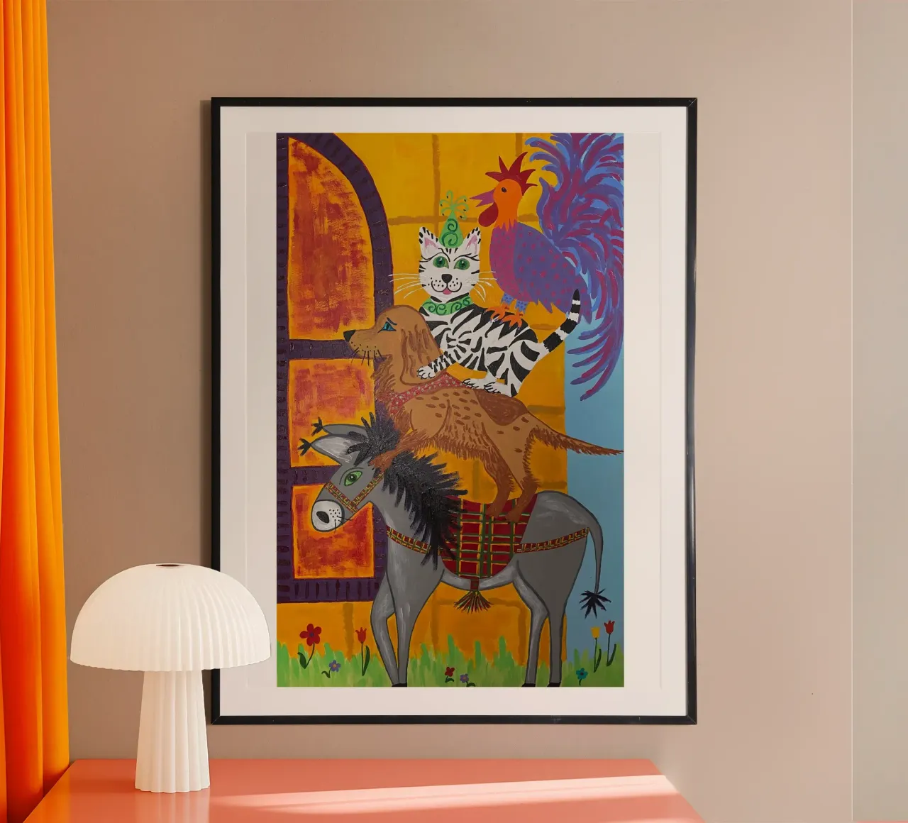 The Town Musicians of Bremen poster with plastic frame by irenissima