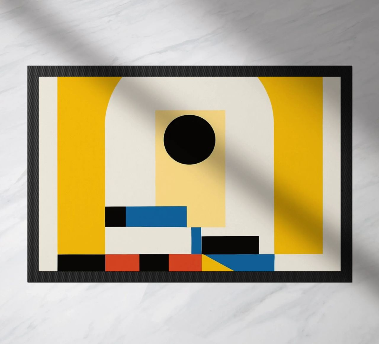 cartel bauhaus formas geométricas felpudo de Dale Edward YoungJr
