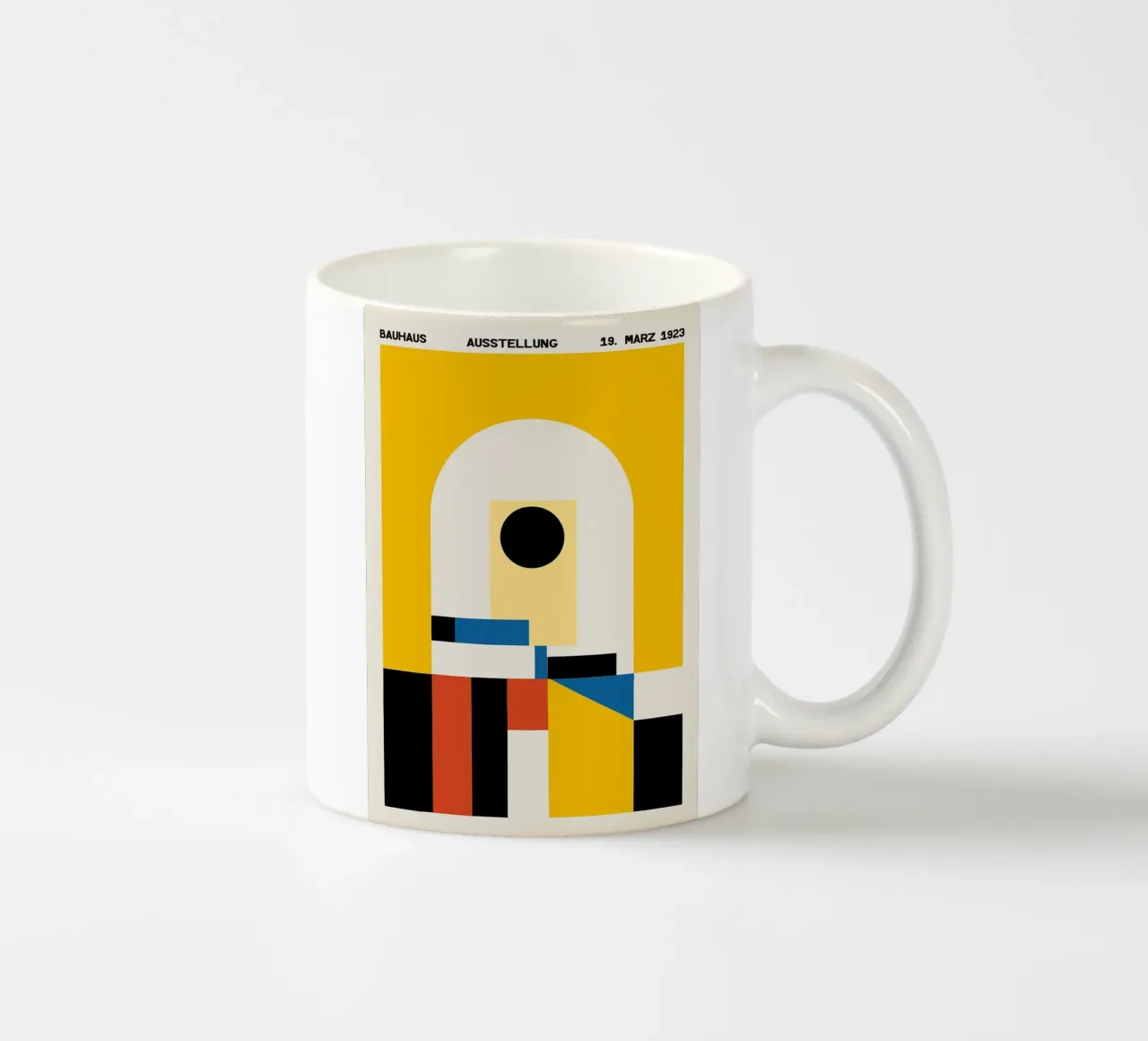 poster bauhaus forme geometriche tazza in ceramica da Dale Edward YoungJr