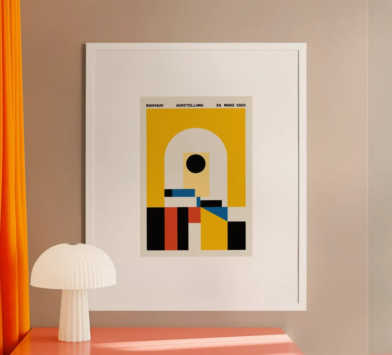 poster bauhaus geometrische formen Poster mit Holzrahmen von Dale Edward YoungJr
