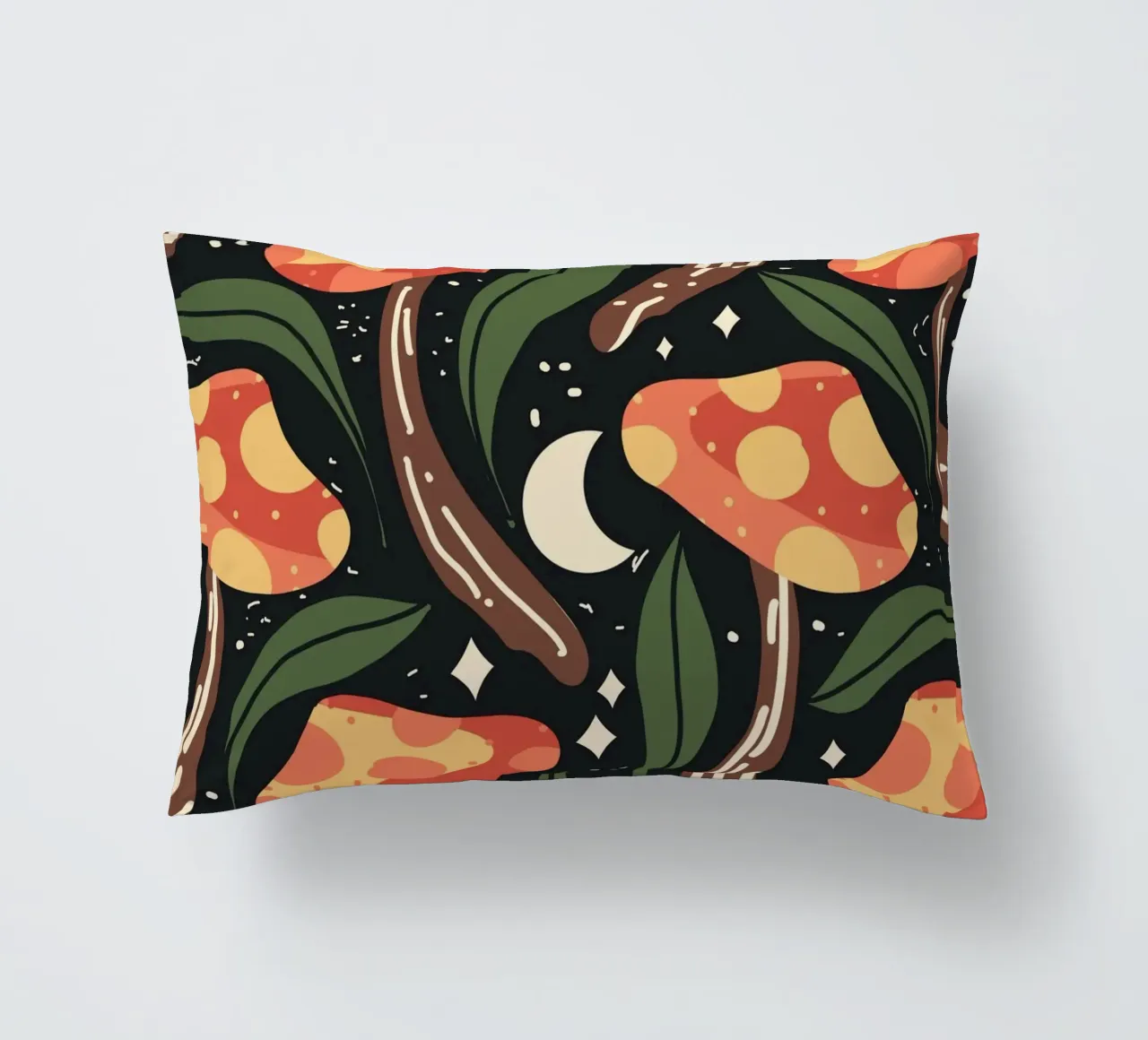 Funghi celesti divertenti cuscino da Mitalim Designs