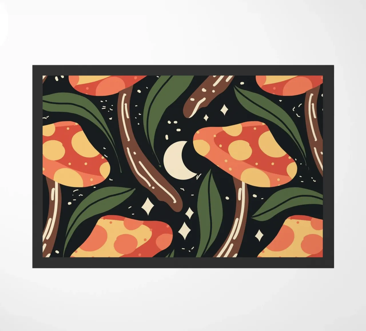 Funghi celesti divertenti zerbino da Mitalim Designs