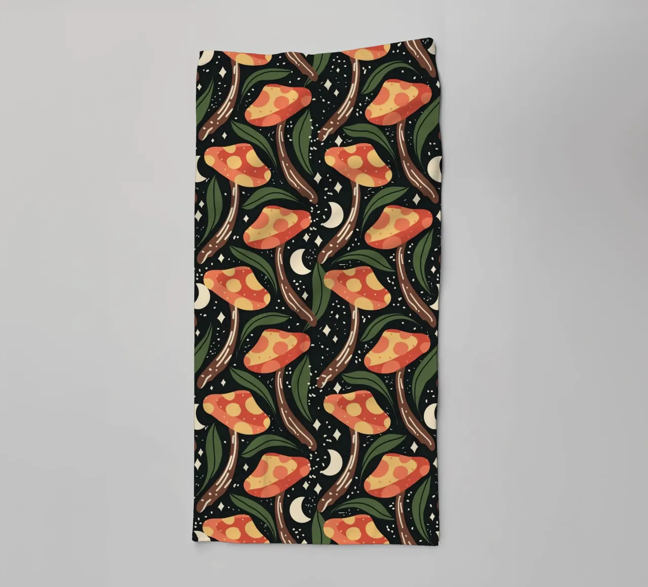 Funky Celestial Mushrooms towel by Mitalim Designs