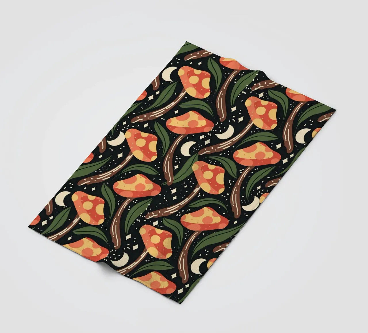 Funghi celesti divertenti coperta in pile da Mitalim Designs