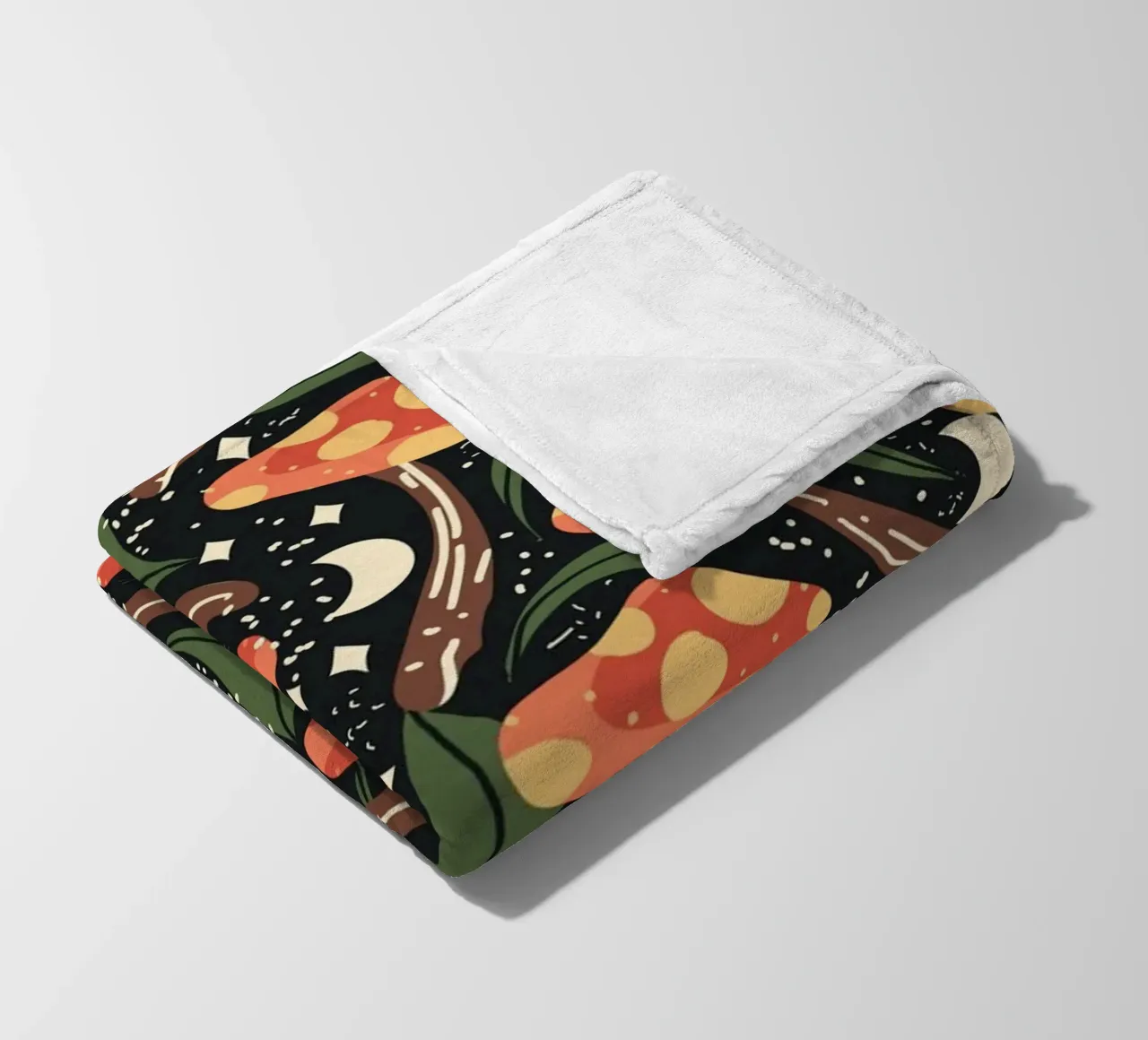 Funghi celesti divertenti coperta in pile da Mitalim Designs
