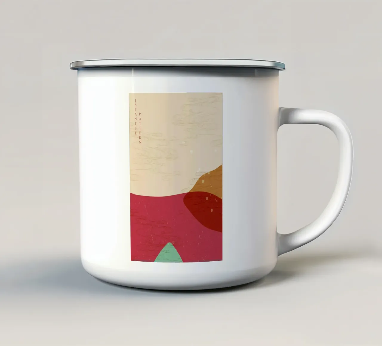 Japanese Pattern III tazza in smalto da Pure