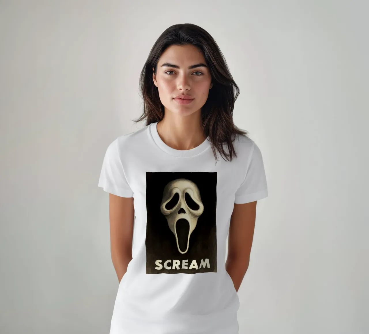 scream repainting imagination art t-shirt by SIQAYA