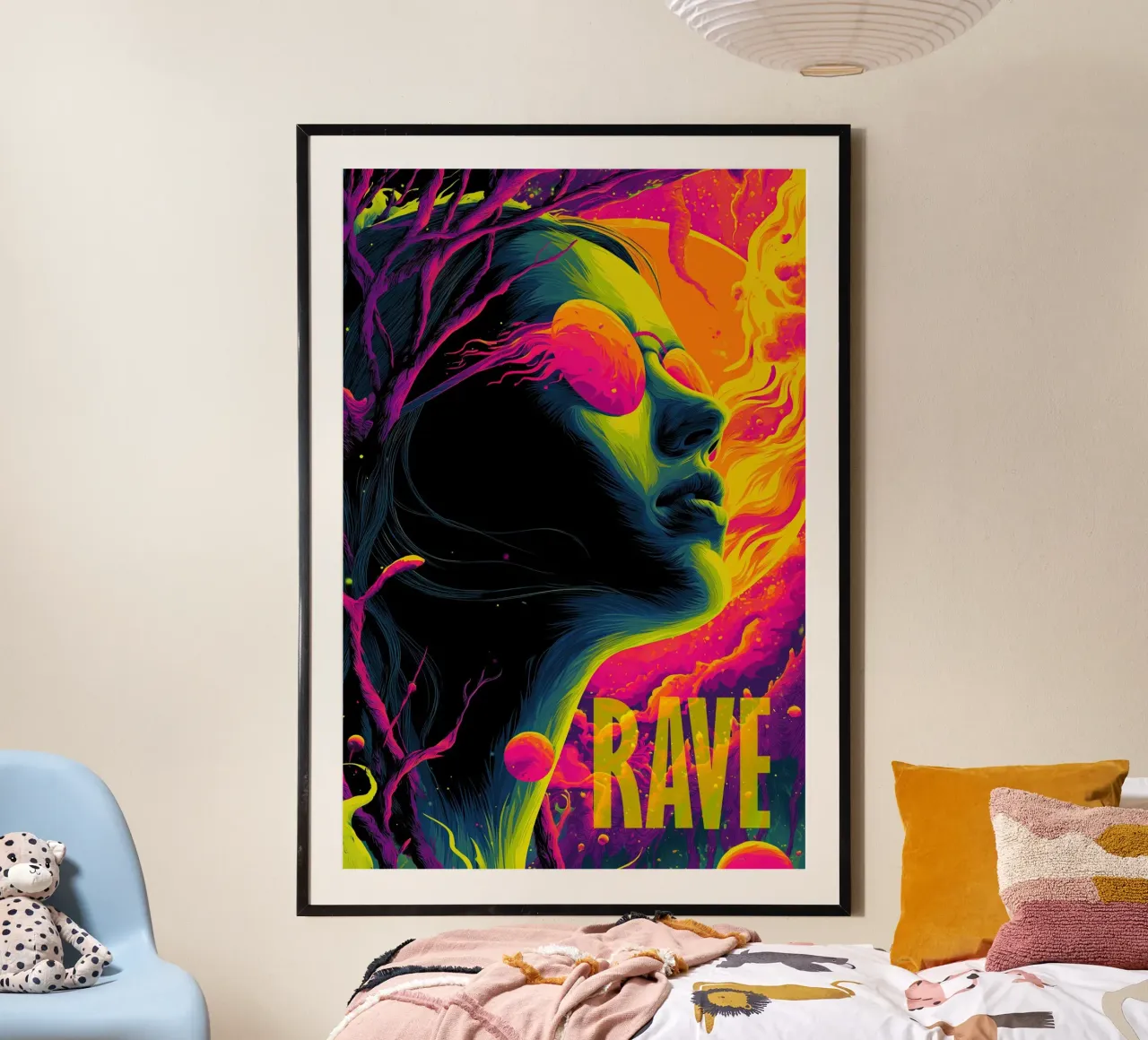 The Fire Of RAVE | Psychedelic Graphics Poster von Autofocus