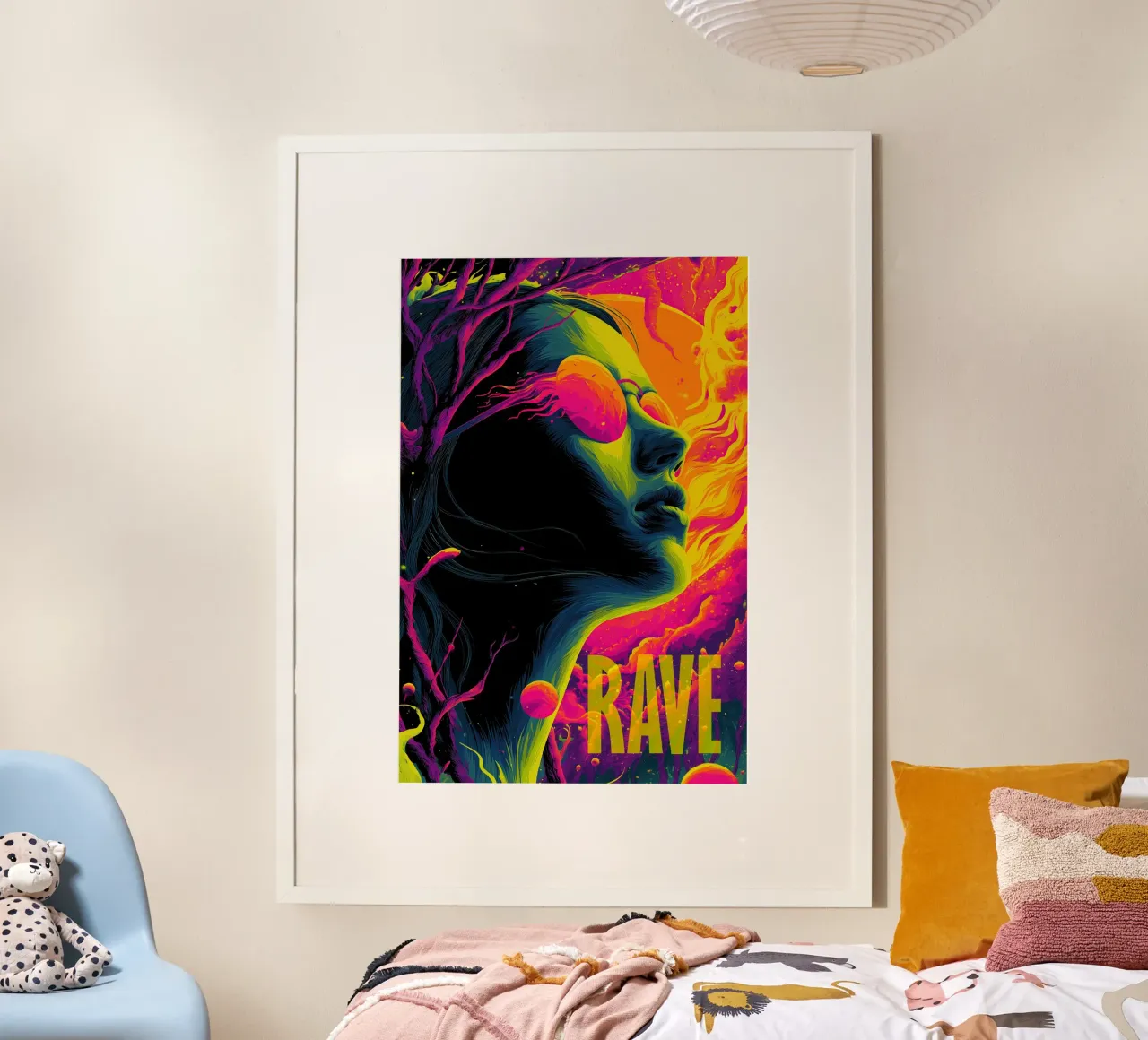 The Fire Of RAVE | Psychedelic Graphics Poster von Autofocus