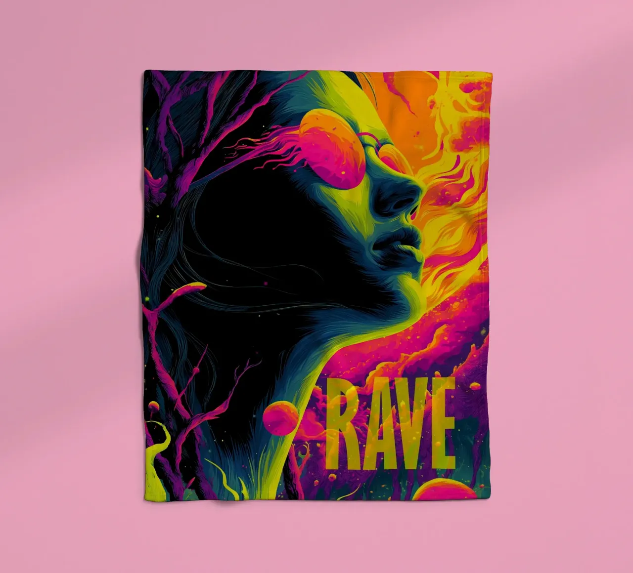 The Fire Of RAVE | Psychedelic Graphics coperta in pile da Autofocus