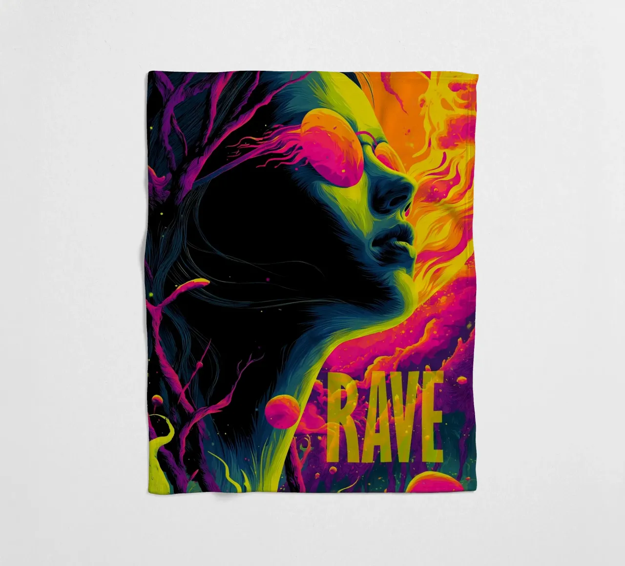 The Fire Of RAVE | Psychedelic Graphics coperta in pile da Autofocus