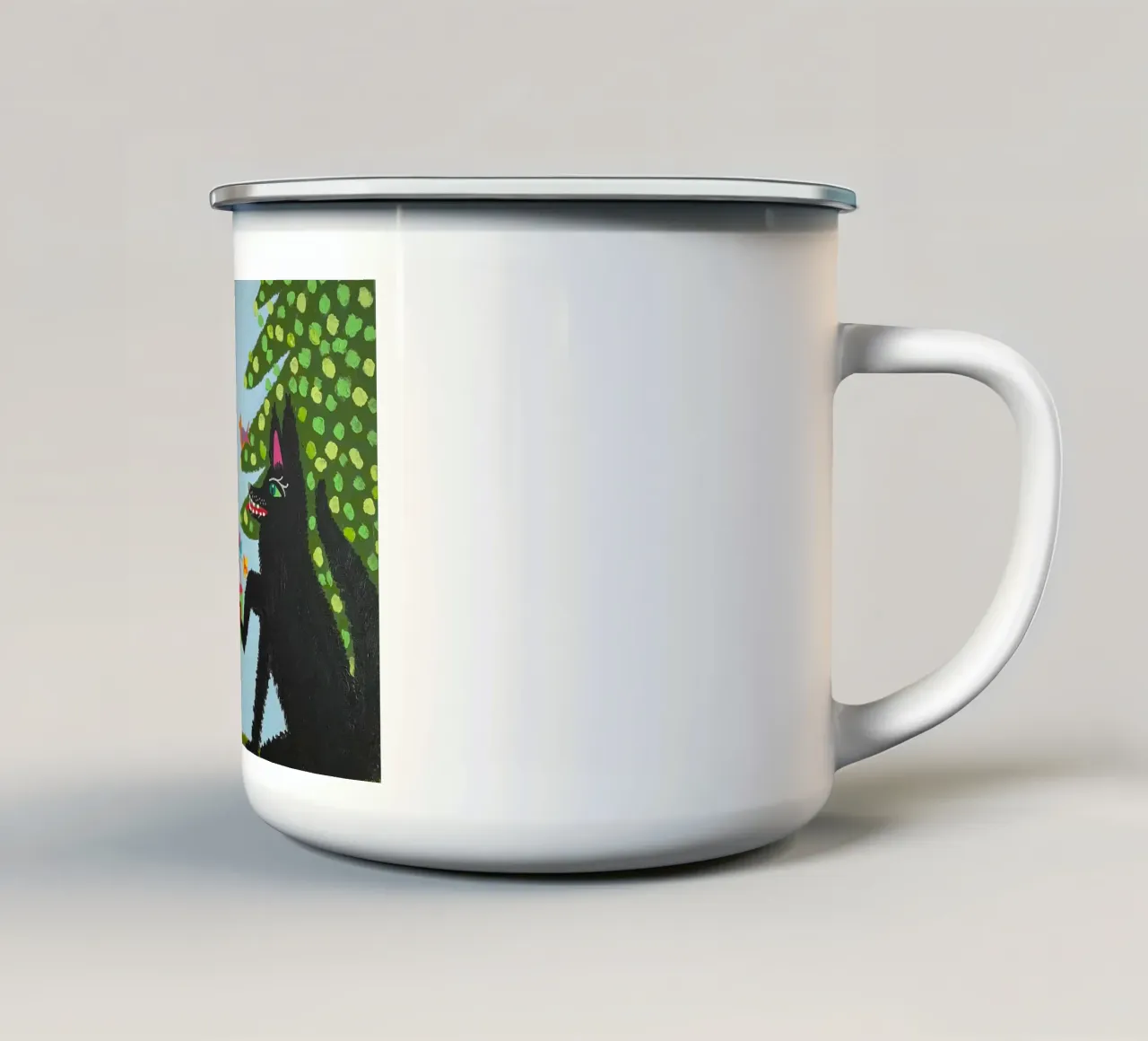 Cappuccetto Rosso tazza in smalto da irenissima
