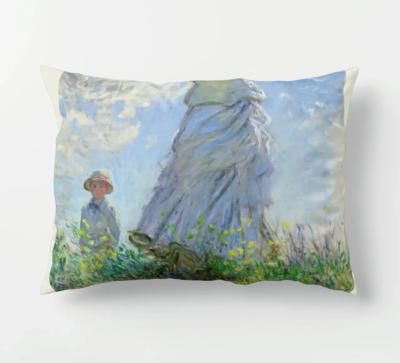 Monet - Woman with a Parasol cuscino da Vintage by JUNIQE