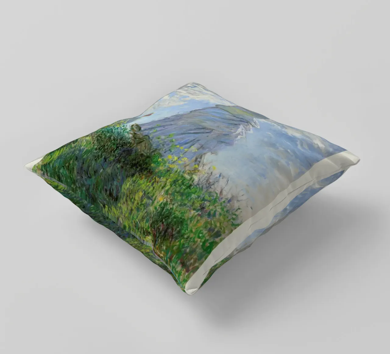 Monet - Woman with a Parasol cuscino da Vintage by JUNIQE