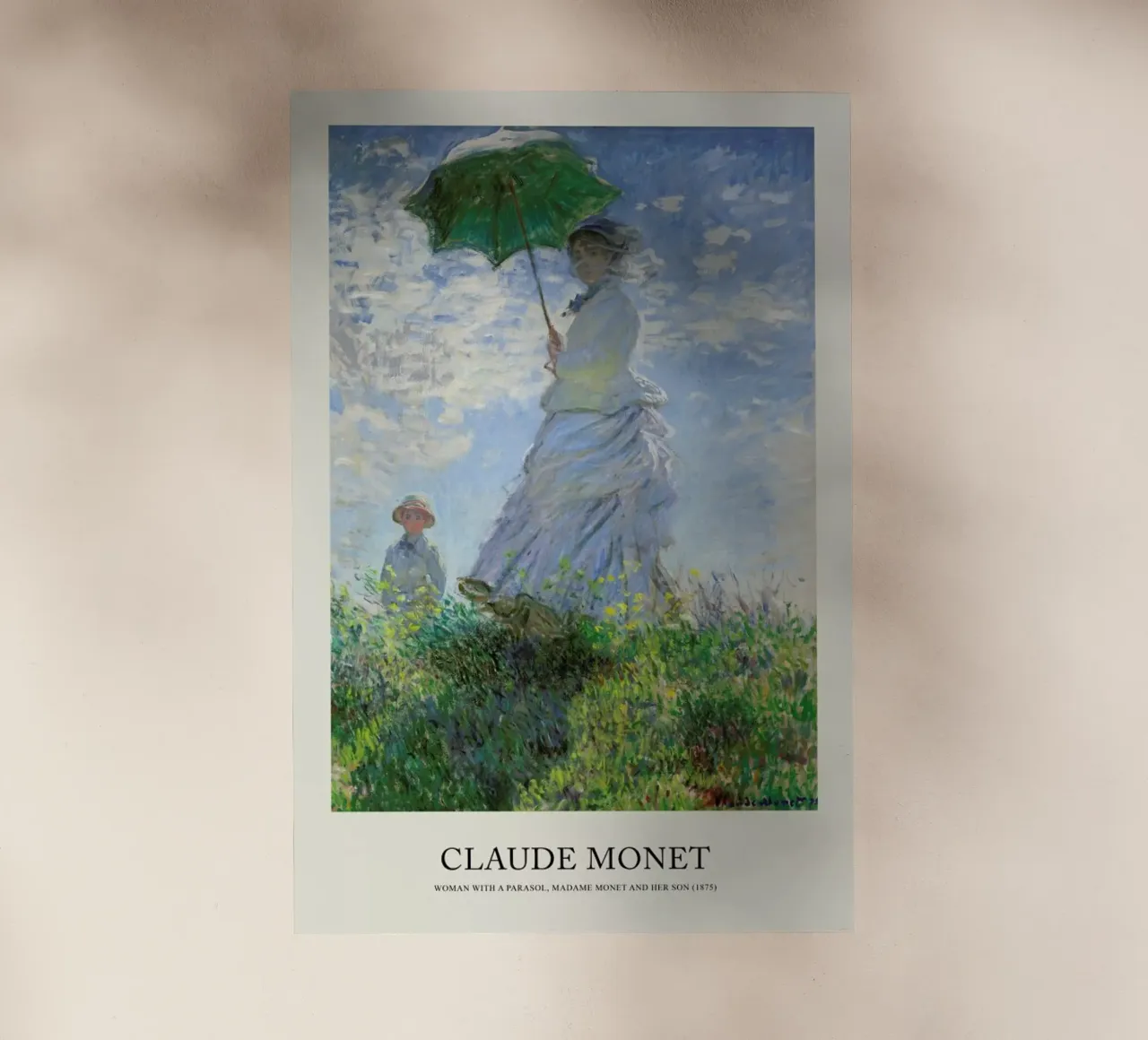 Monet - Woman with a Parasol pellicola backlit da Vintage by JUNIQE