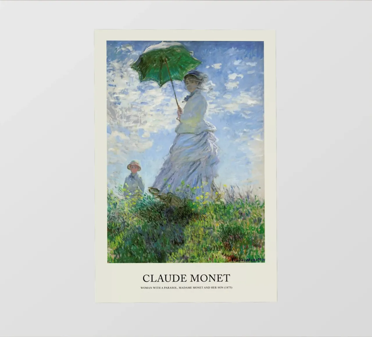 Monet - Woman with a Parasol pellicola backlit da Vintage by JUNIQE