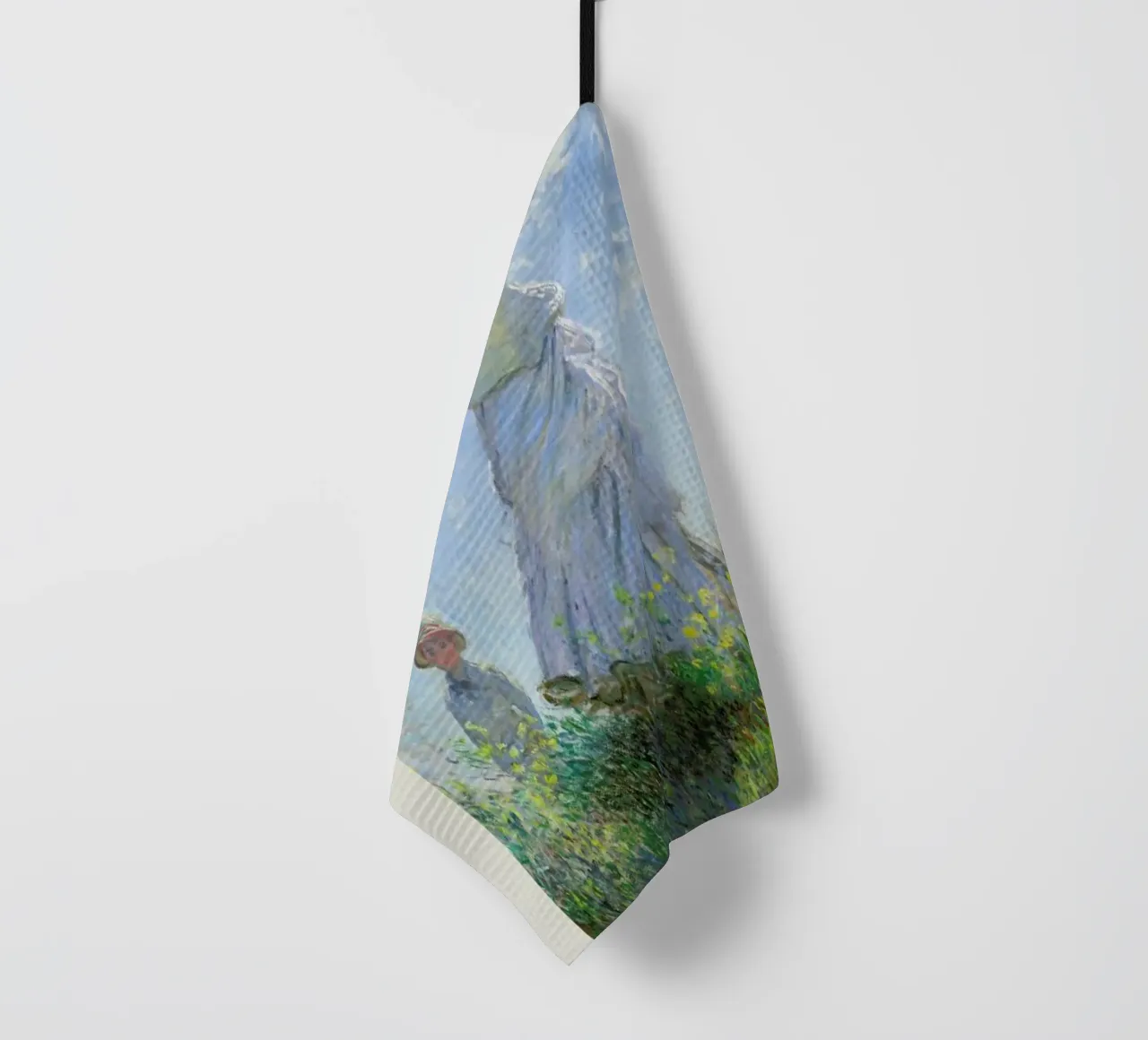 Monet - Woman with a Parasol tea towel by Vintage by JUNIQE