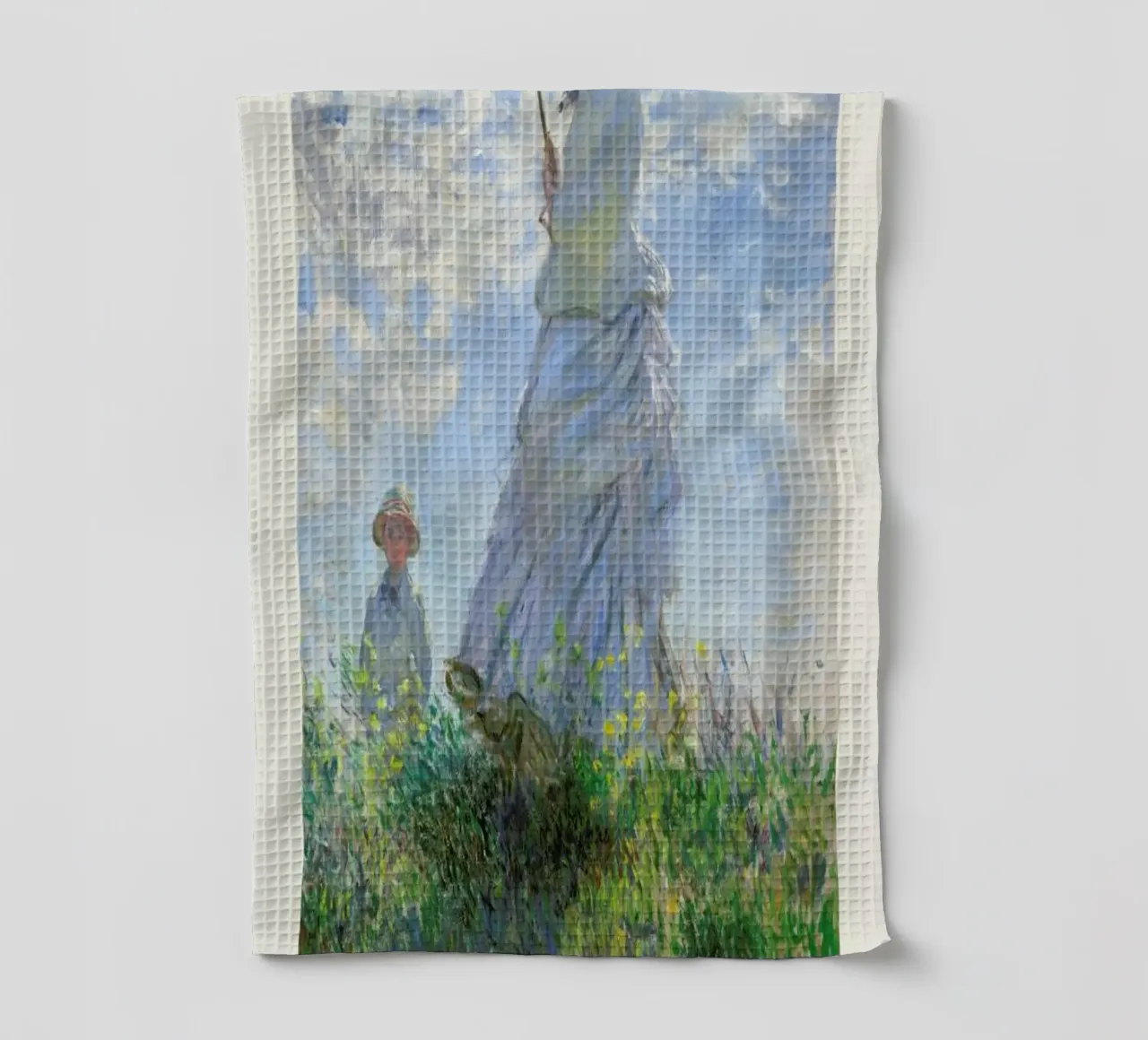Monet - Woman with a Parasol tea towel by Vintage by JUNIQE