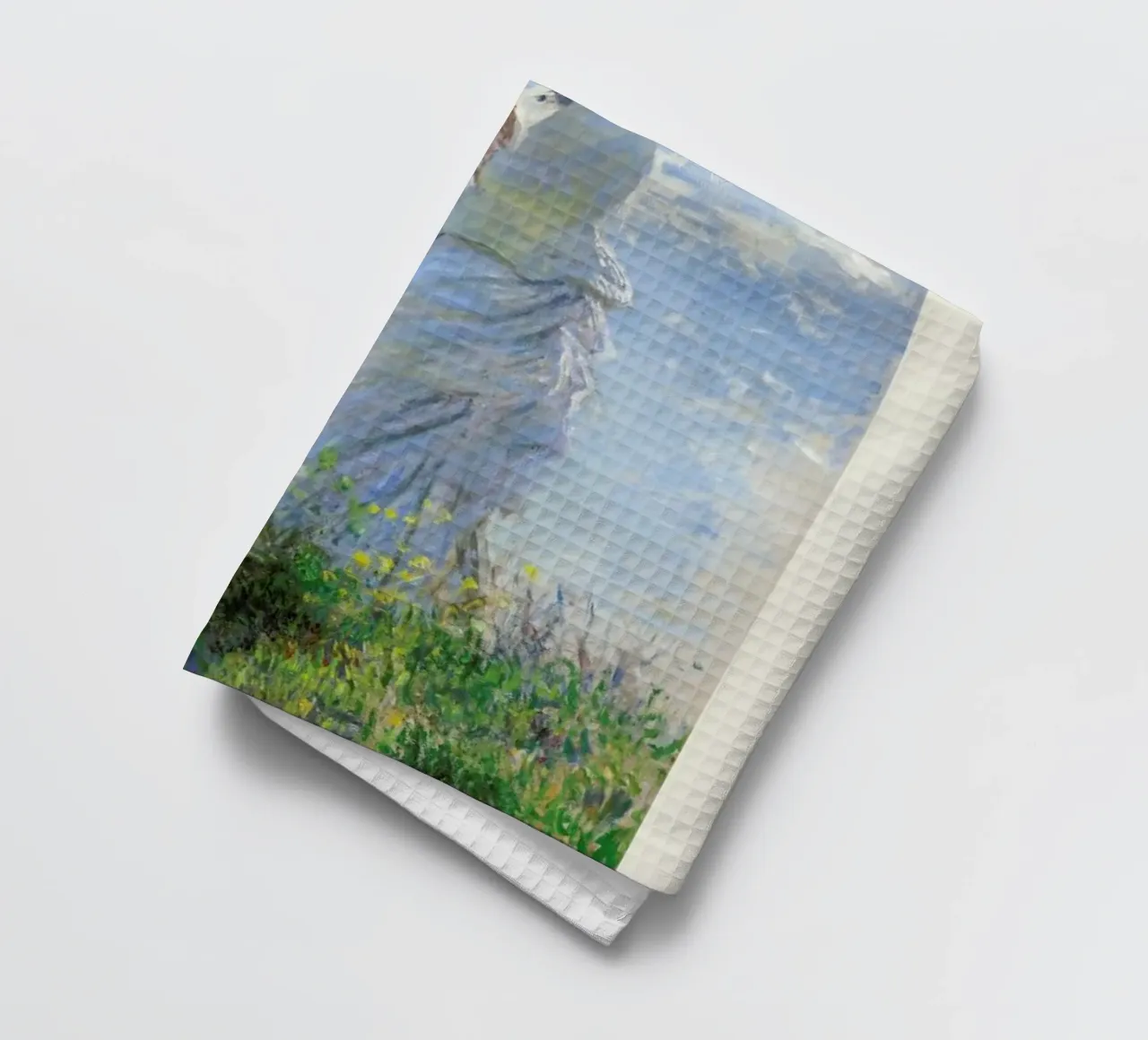 Monet - Woman with a Parasol tea towel by Vintage by JUNIQE