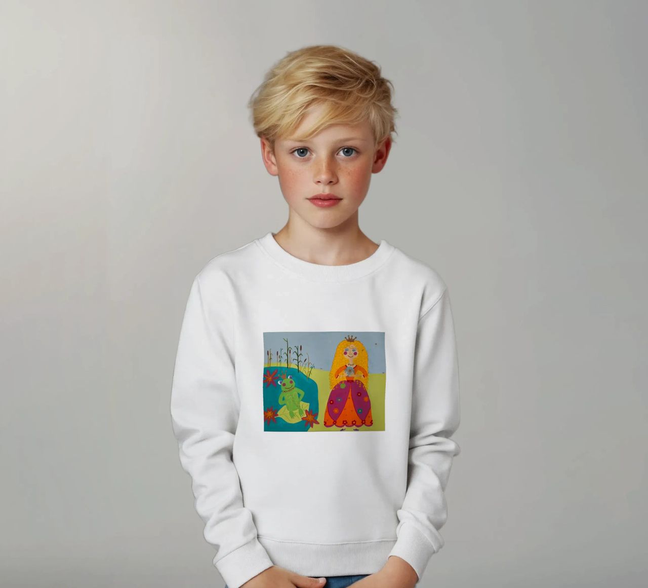 De kikkerkoning kinder sweatshirt van irenissima
