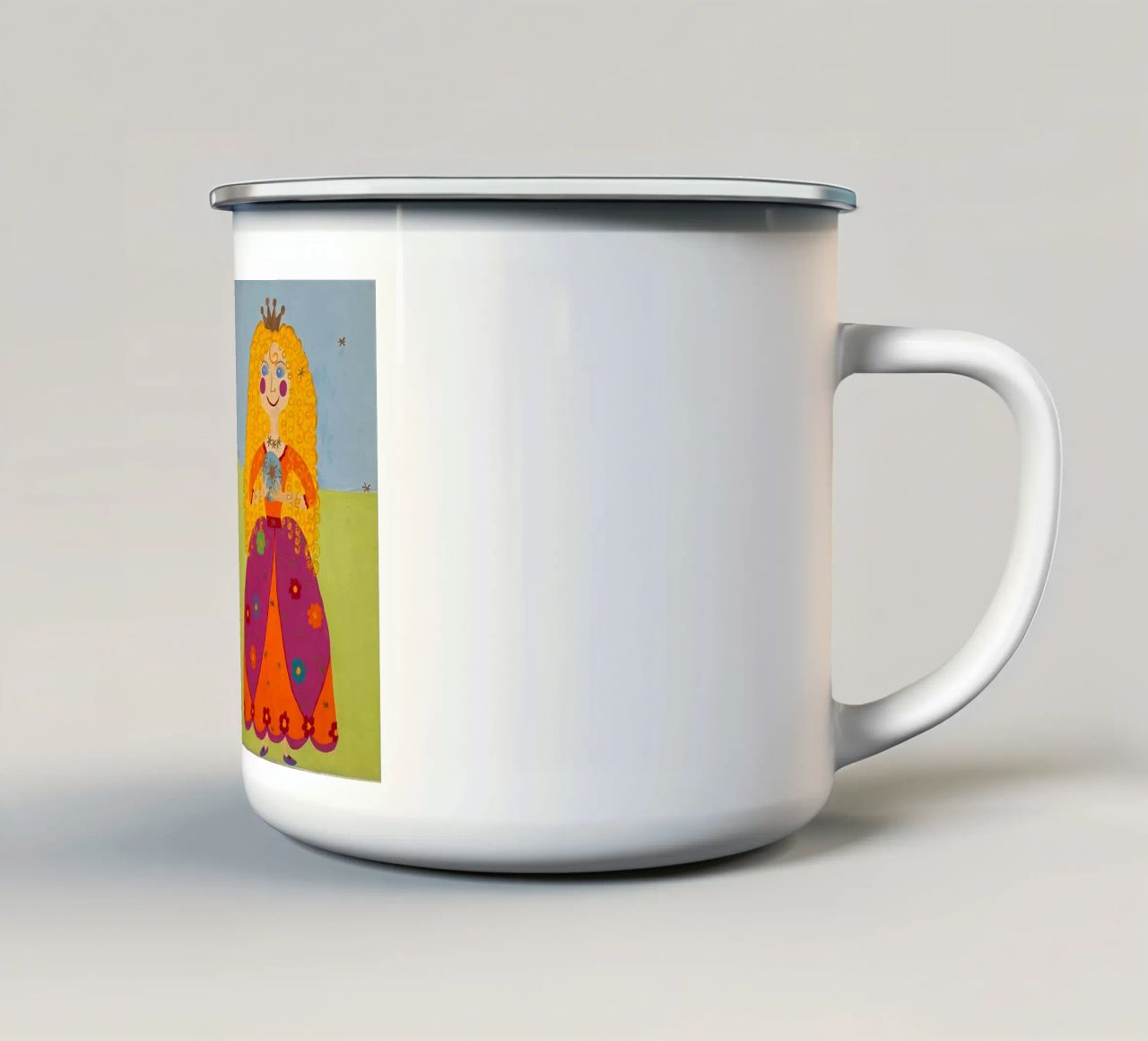 Il re delle rane tazza in smalto da irenissima