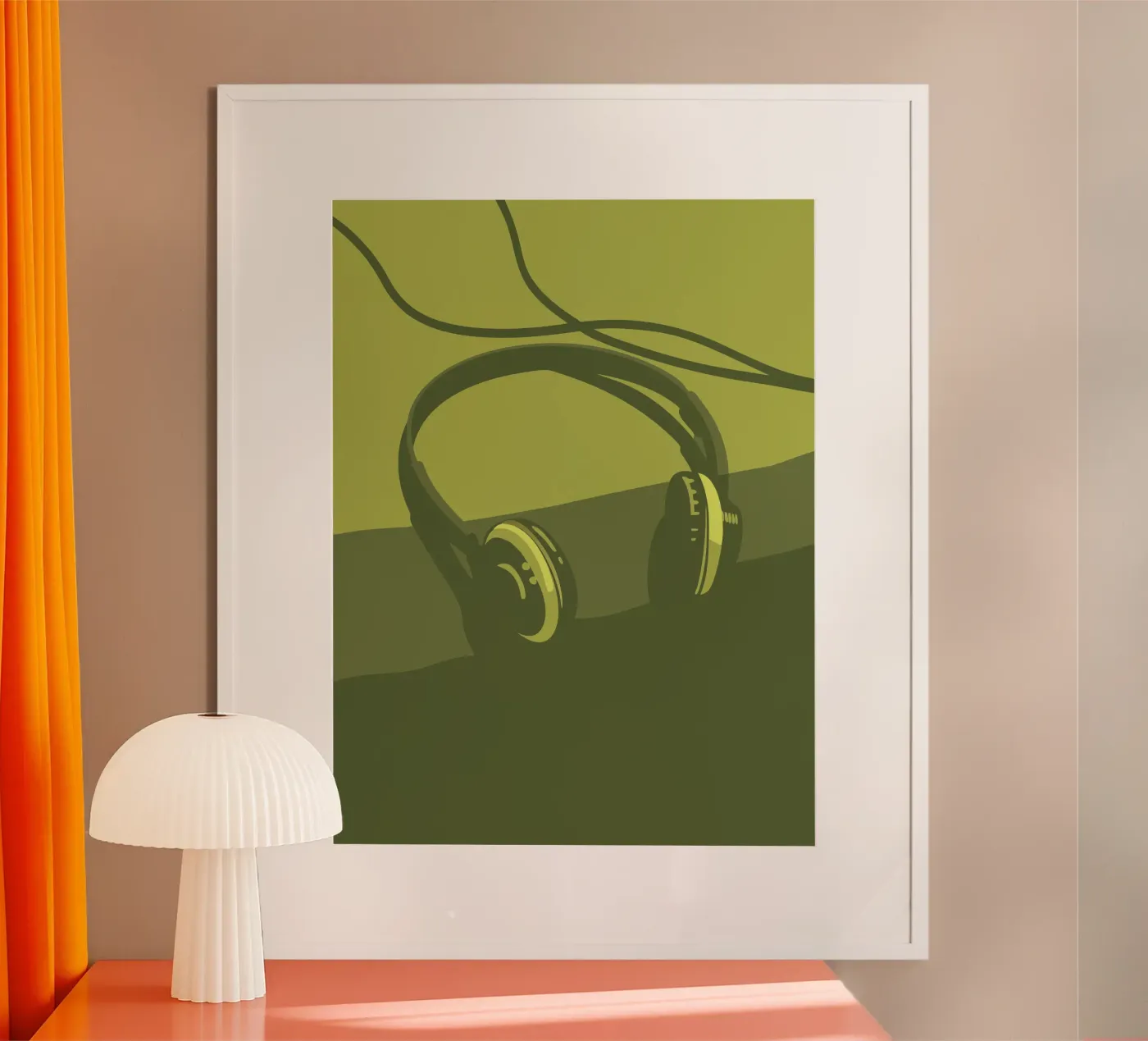 Hoofdtelefoon poster van MUSIC EDITION