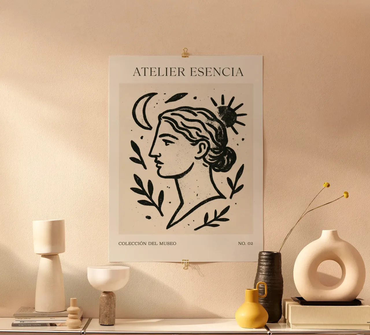 Atelier Esencia No 02 poster con telaio in legno da treechild