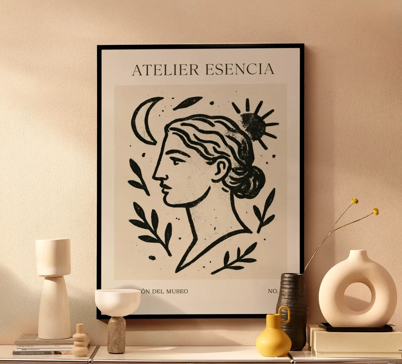 Atelier Esencia No 02 poster con telaio in legno da treechild