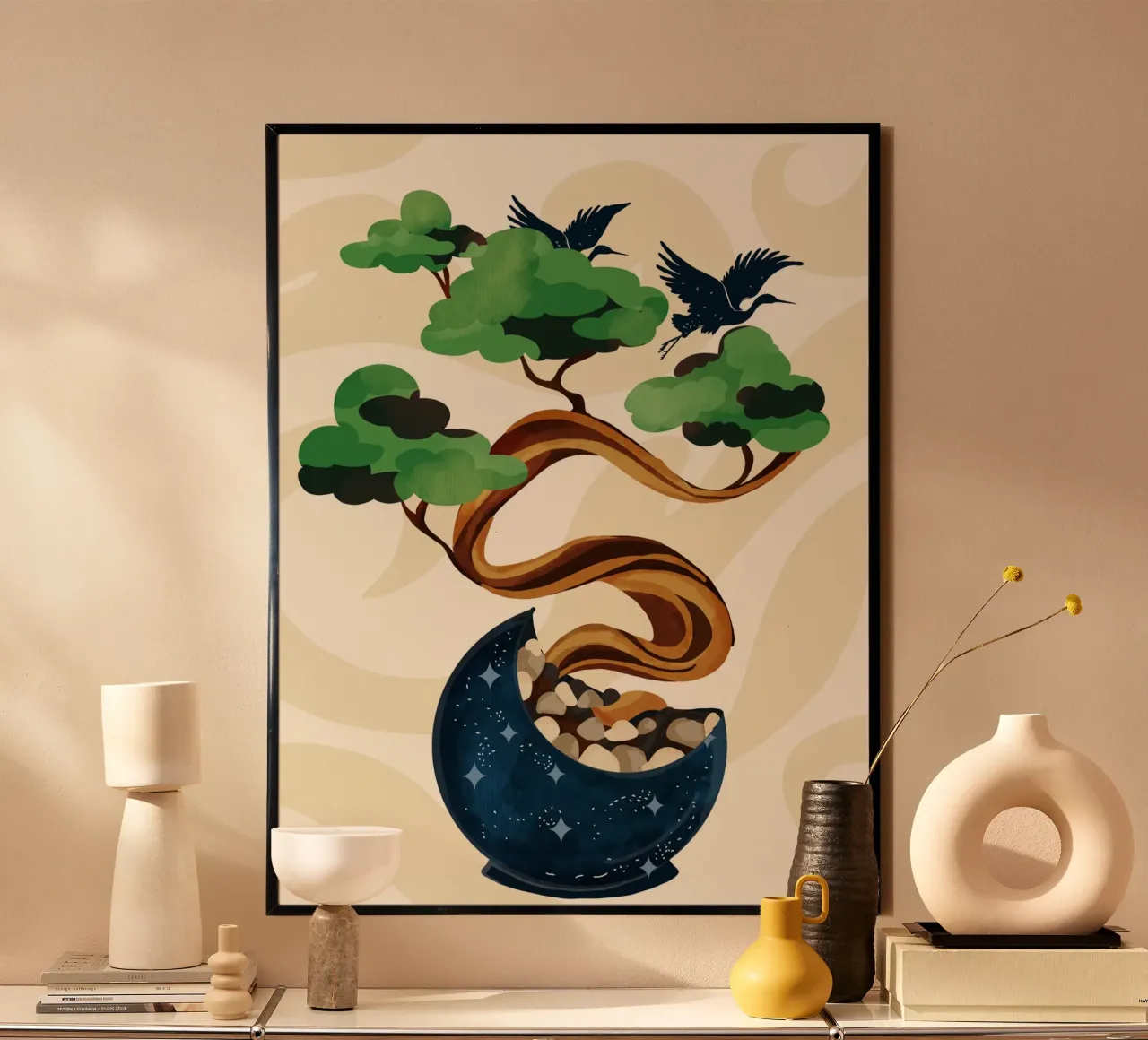 Bonsai Luna poster con telaio in plastica da Mitalim Designs