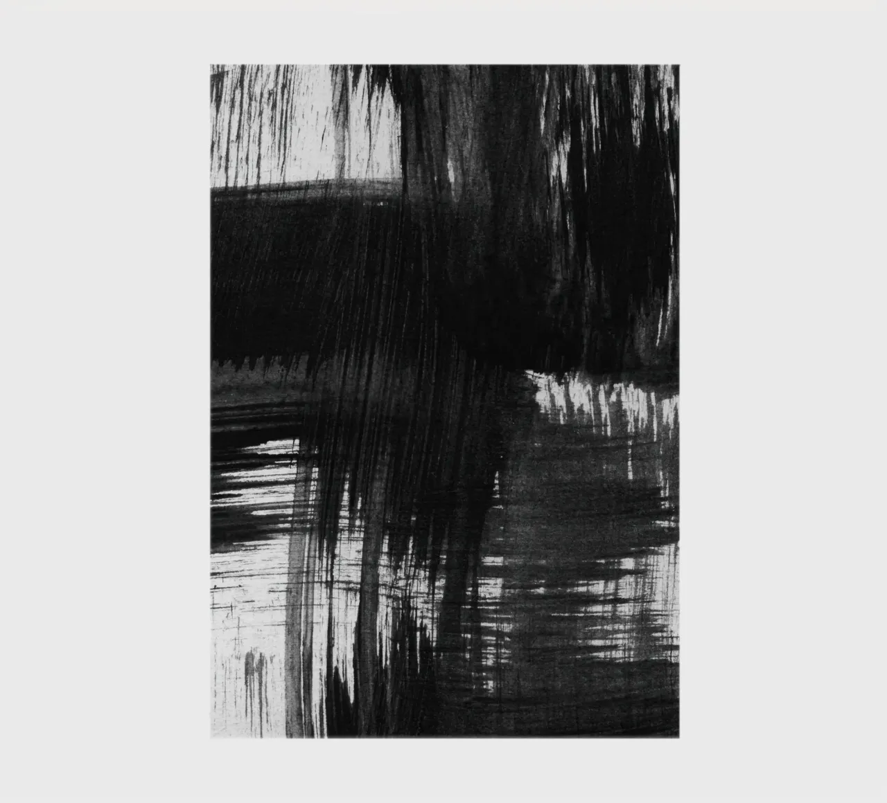 Strokes 27 | Black Expressive Brushstroke Abstract notebook by sabidussi