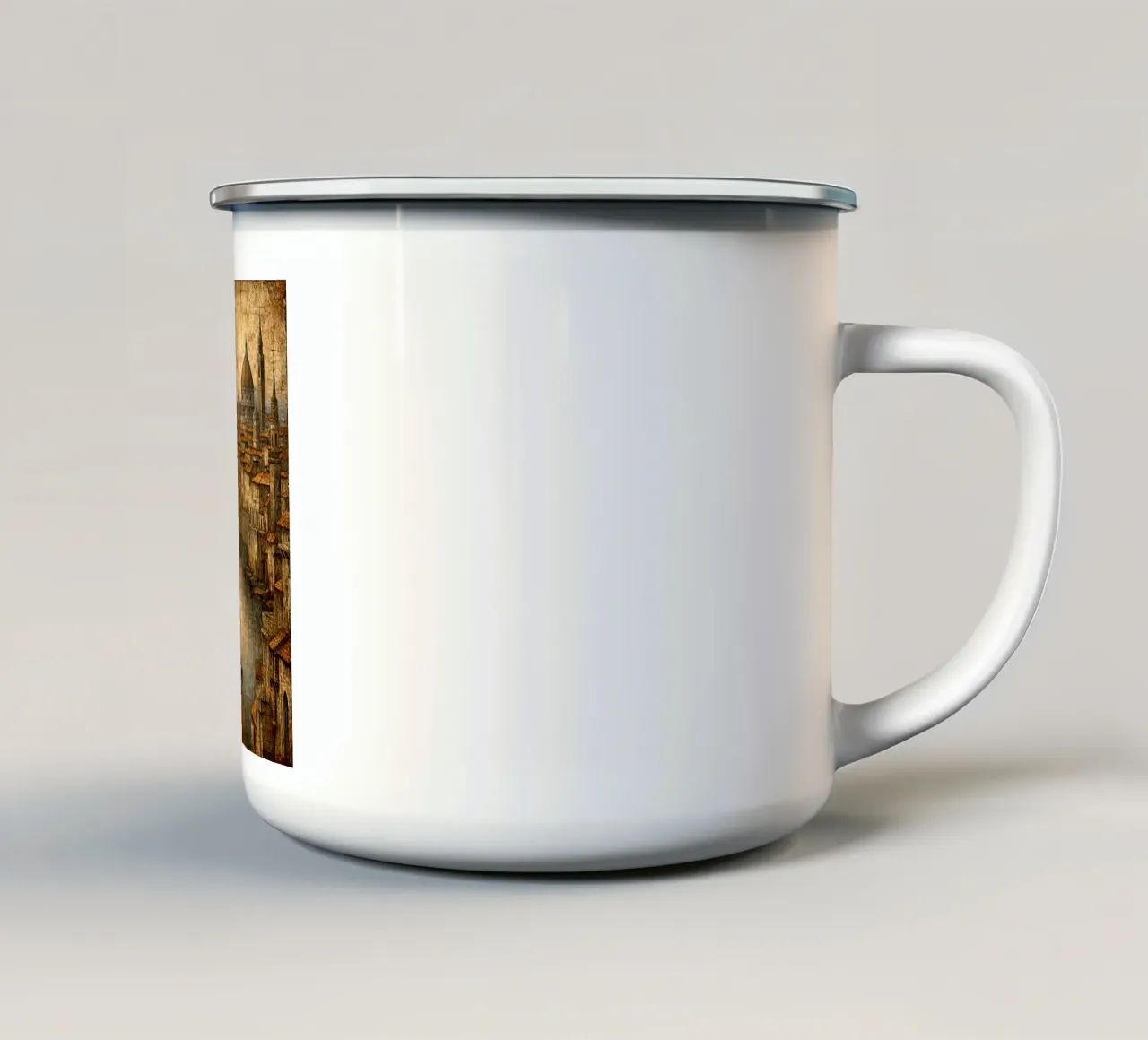Firenze storica tazza in smalto da M-Ulrich-Digital Art