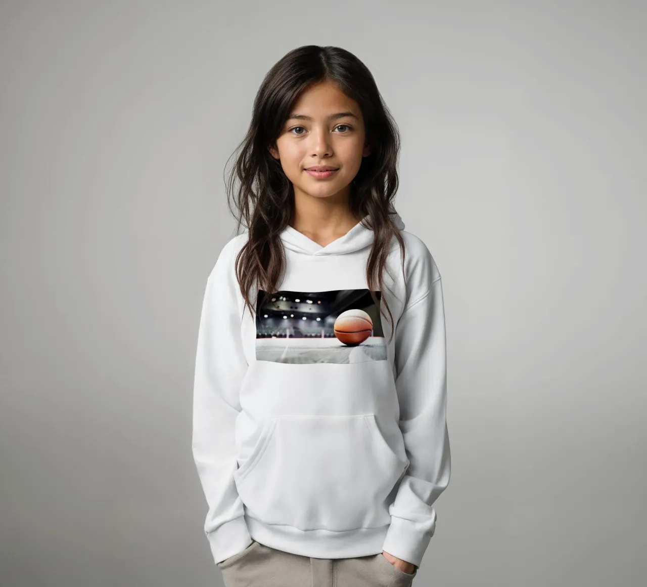 Basketball2 kids hoodie by Flo Klein