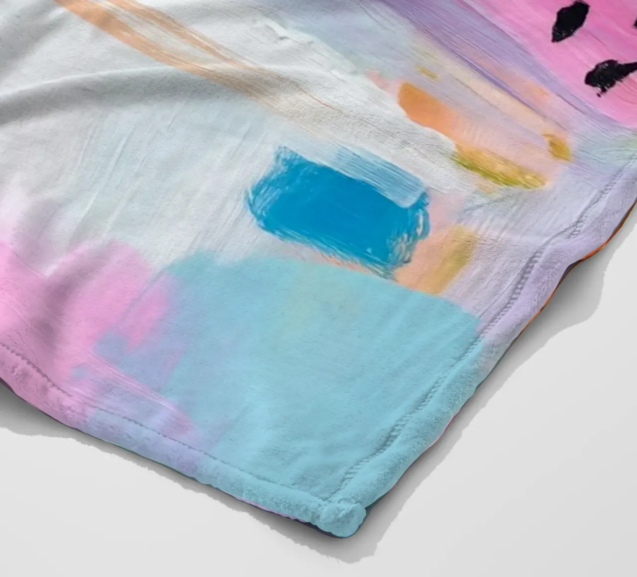 Colourful with love fleece blanket by Carinaprint