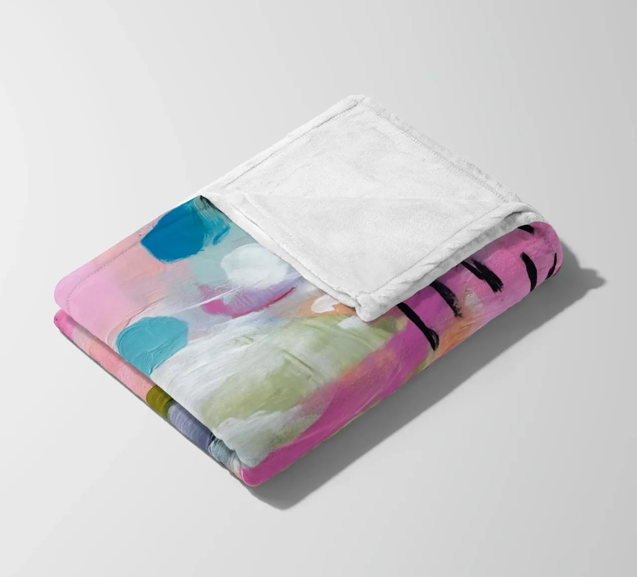 Colourful with love fleece blanket by Carinaprint