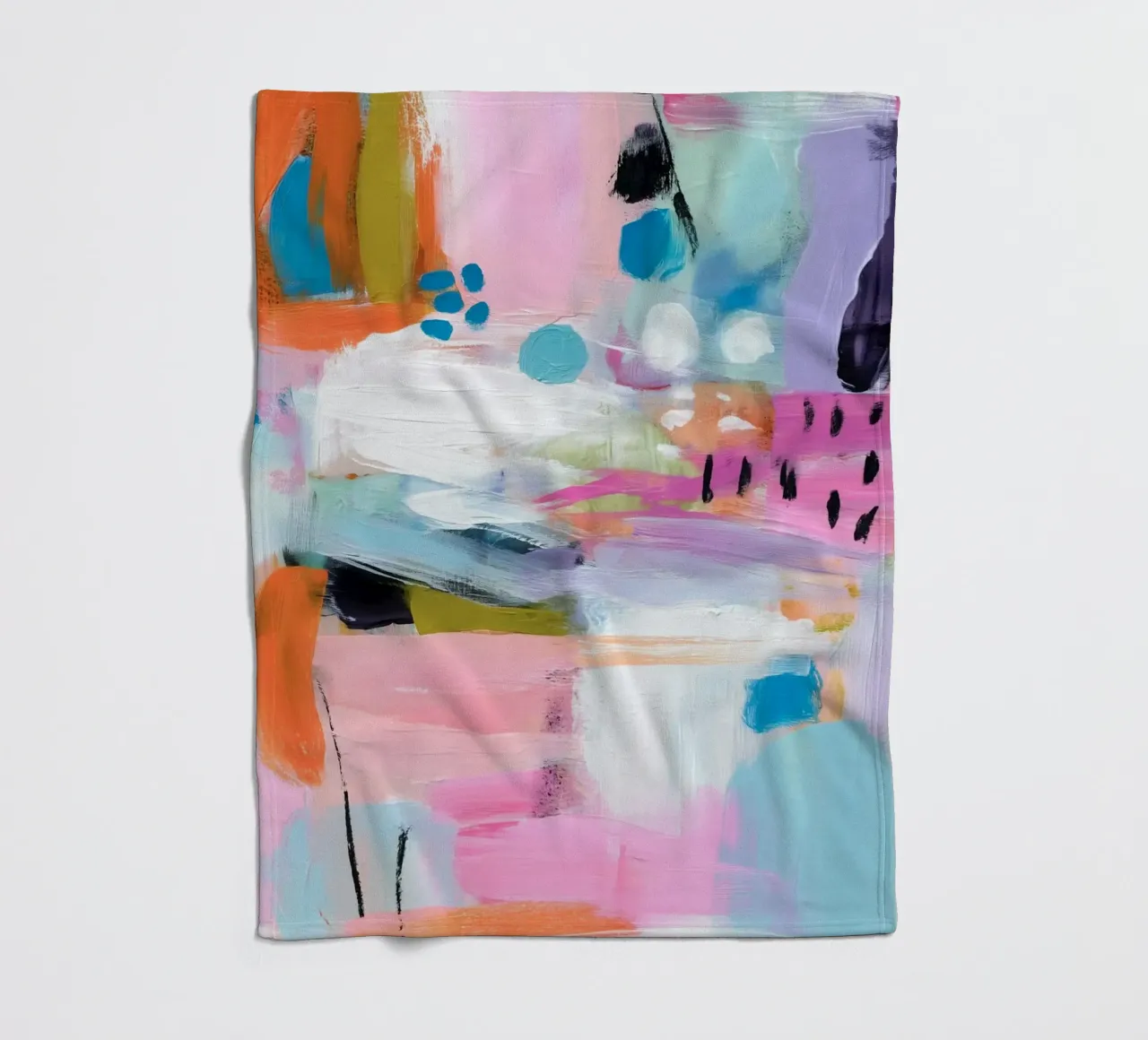 Colourful with love fleece blanket by Carinaprint