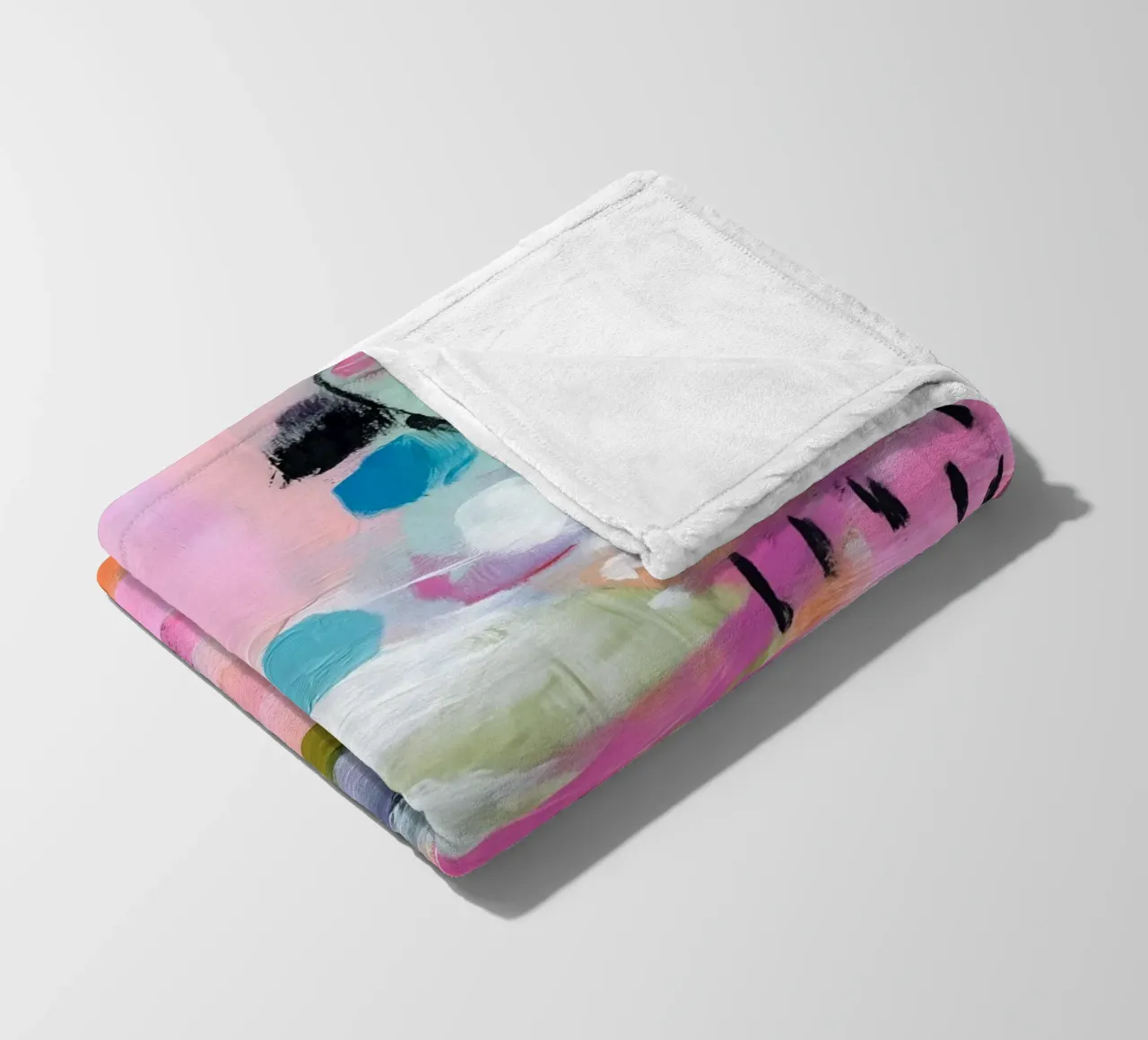 Colourful with love fleece blanket by Carinaprint