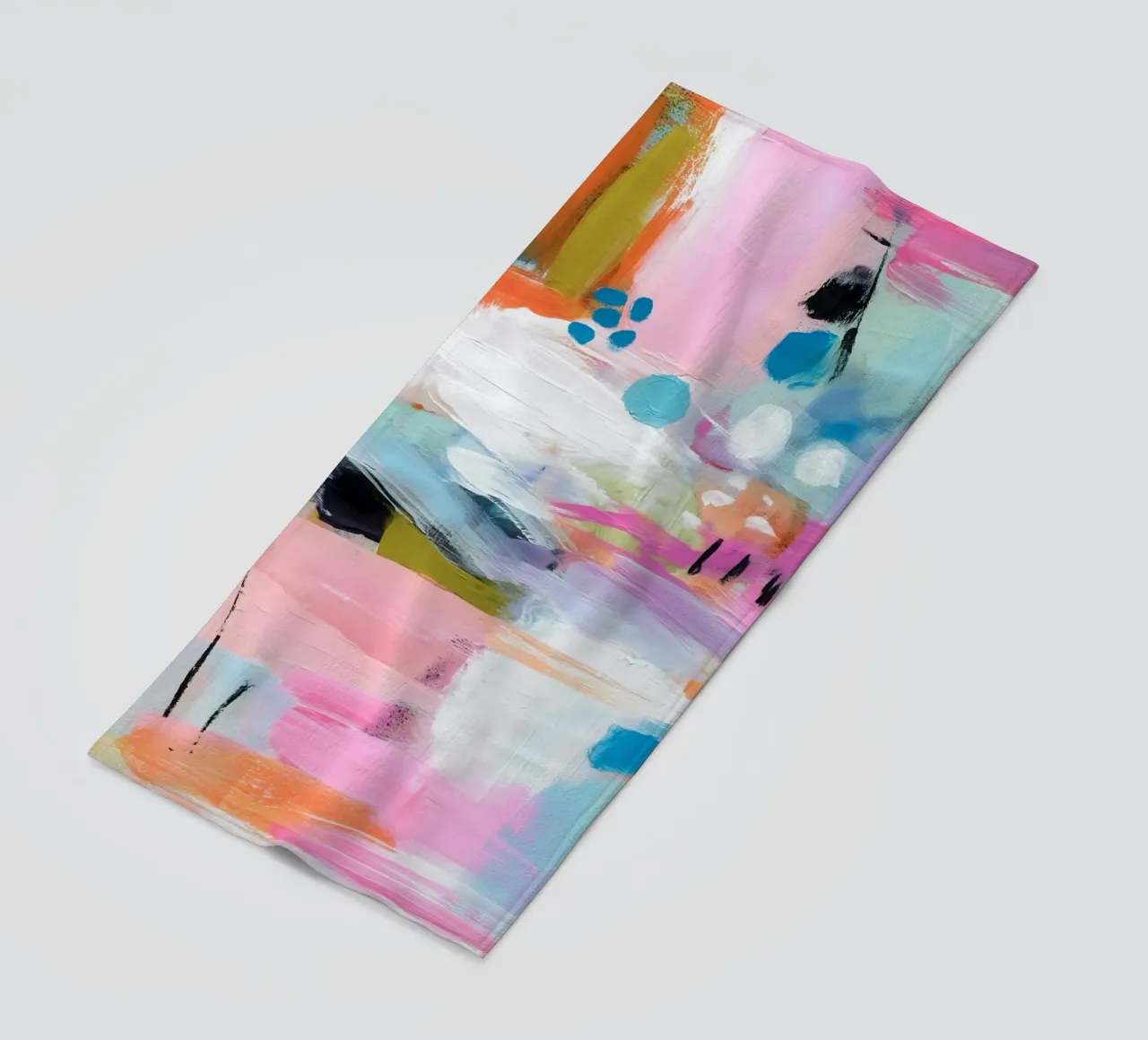 Colourful with love beach towel by Carinaprint