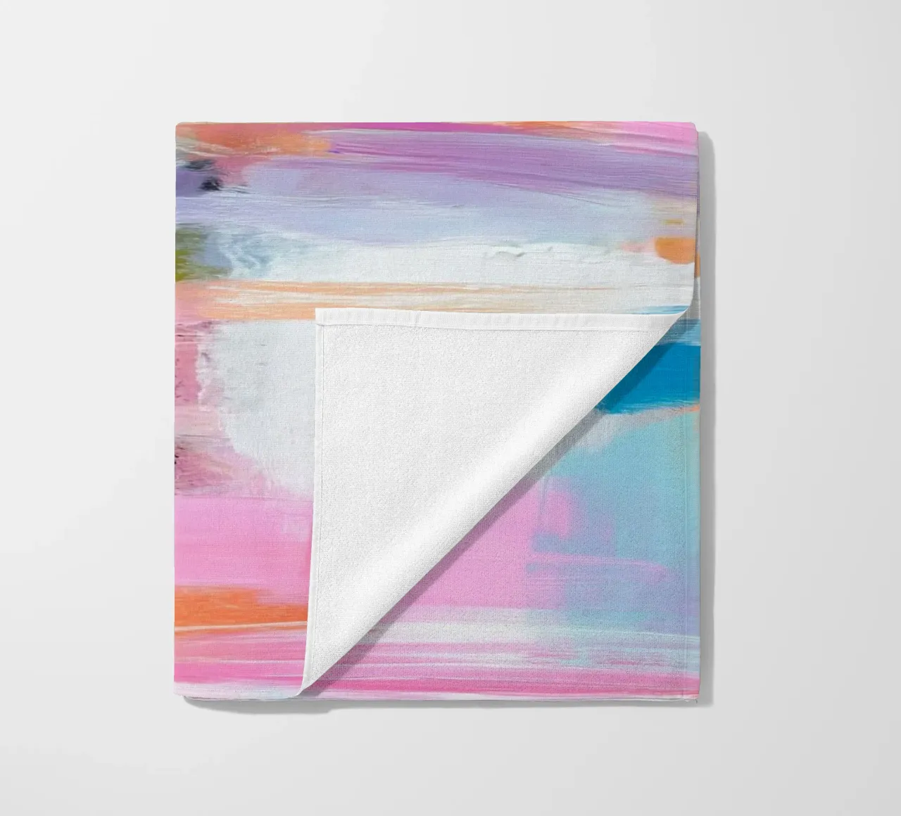 Colourful with love beach towel by Carinaprint