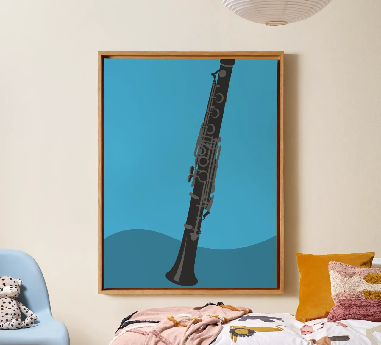 Clarinetto tela con Cornice a cassetta da MUSIC EDITION