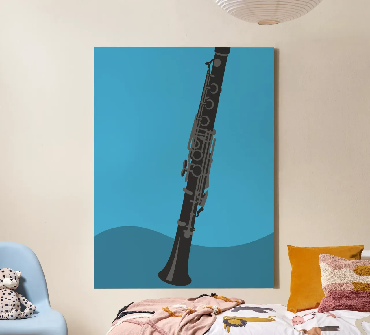 Clarinetto tela con Cornice a cassetta da MUSIC EDITION