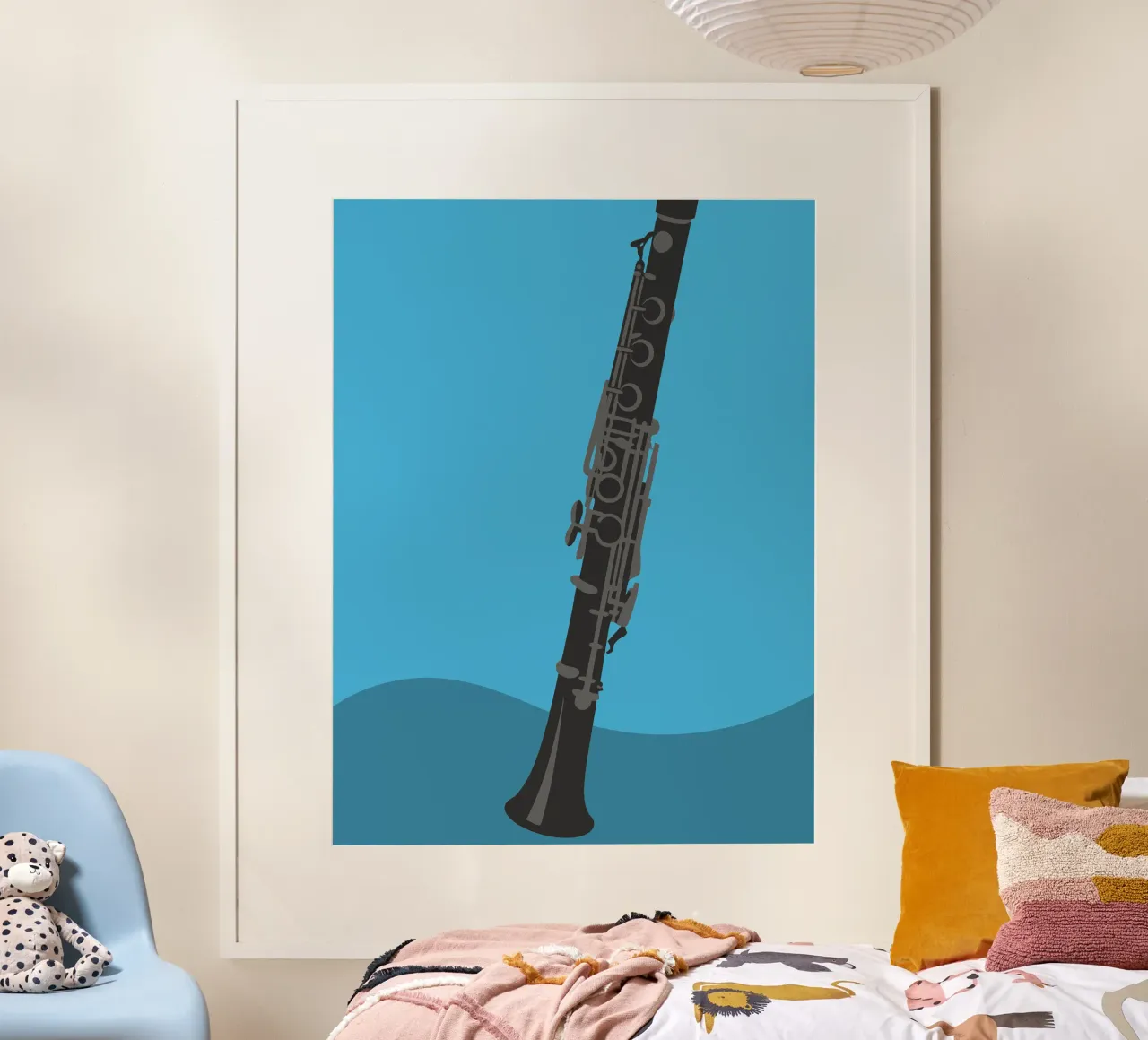 Clarinetto poster con telaio in legno da MUSIC EDITION