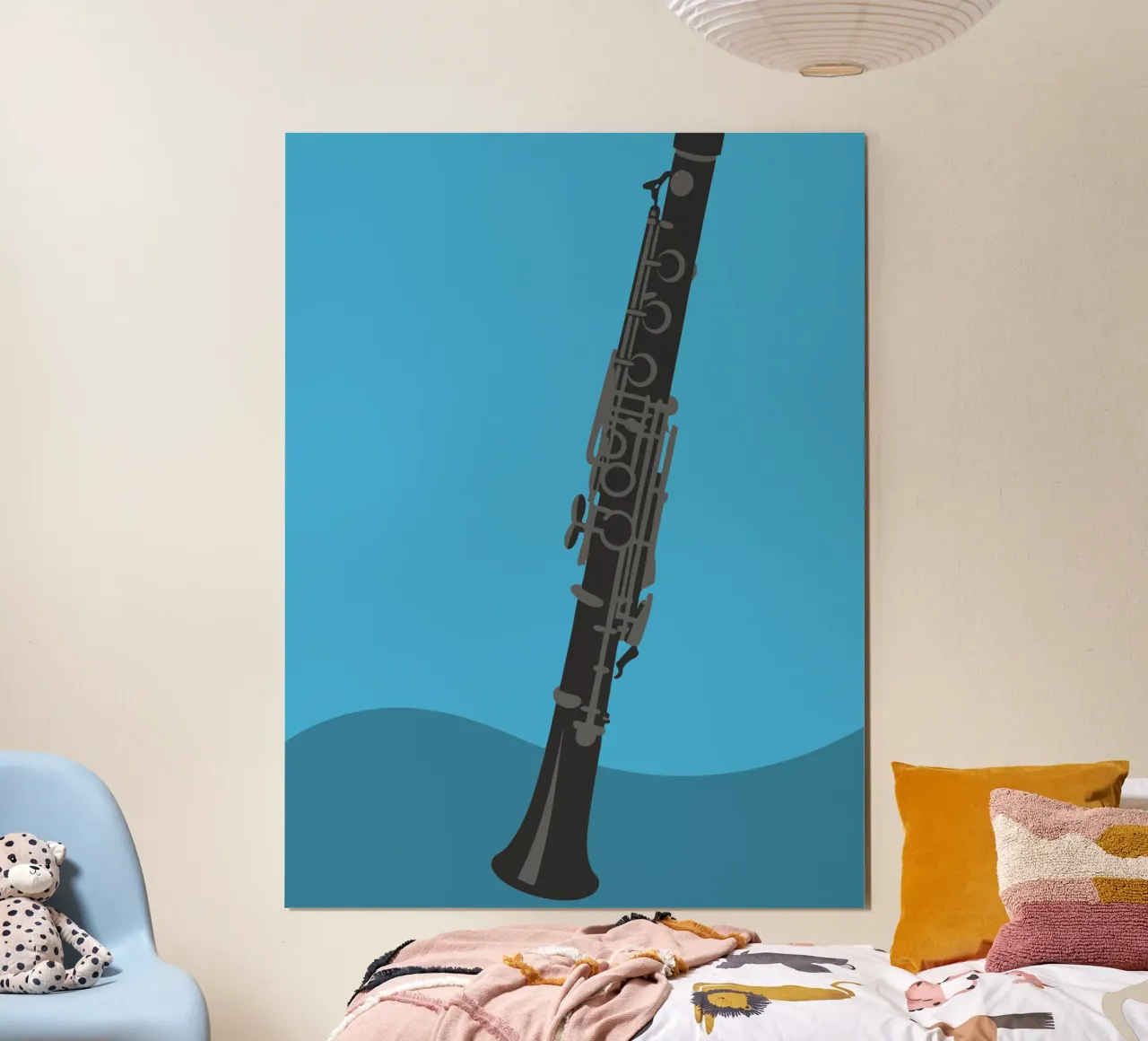 Clarinetto poster con telaio in legno da MUSIC EDITION