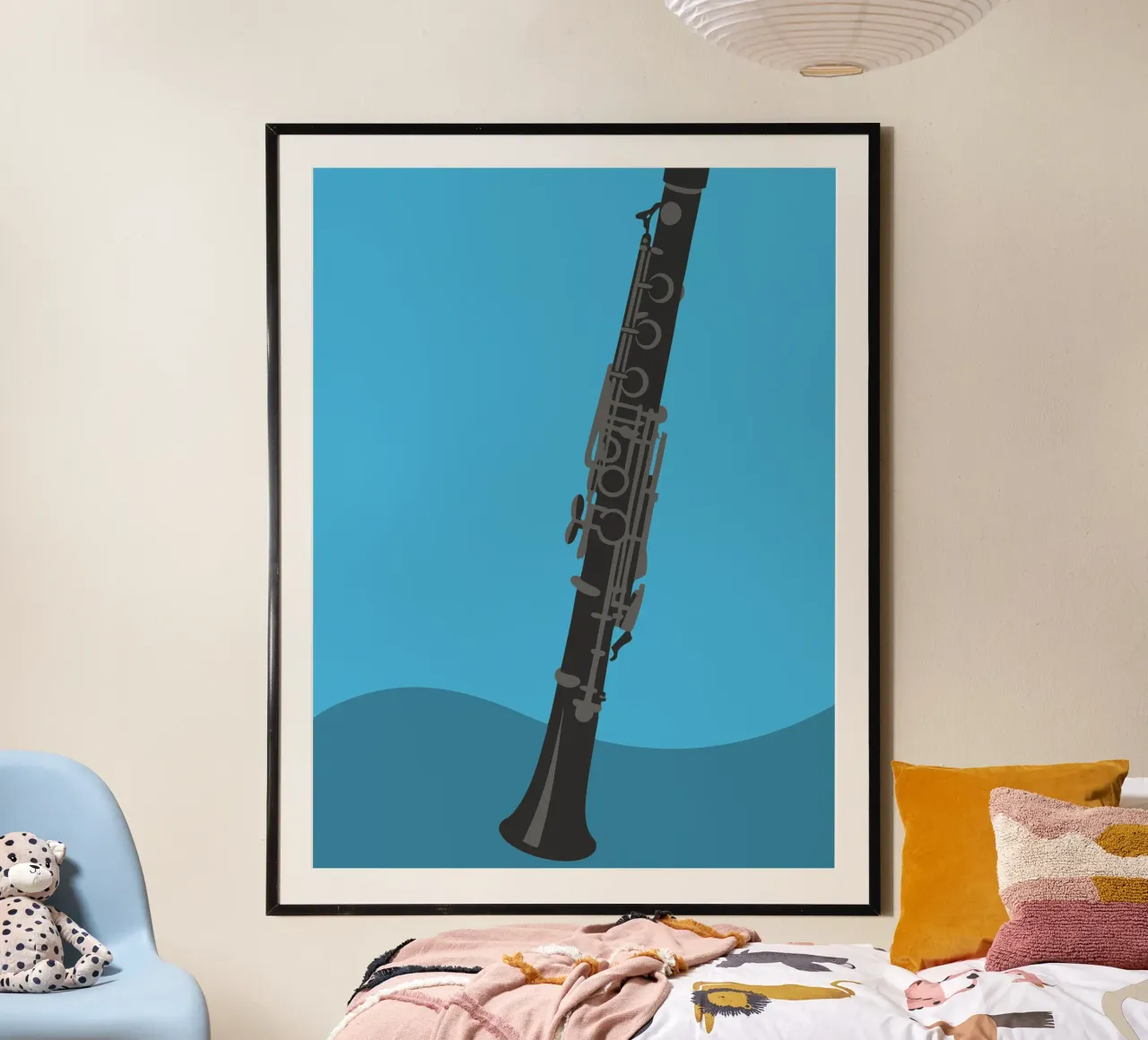 Clarinetto poster con telaio in legno da MUSIC EDITION