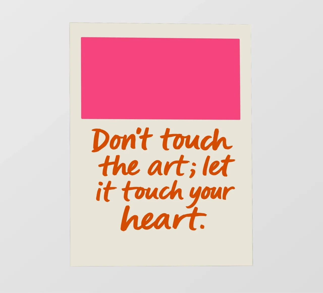 Don`t touch the art telo in pvc da treechild