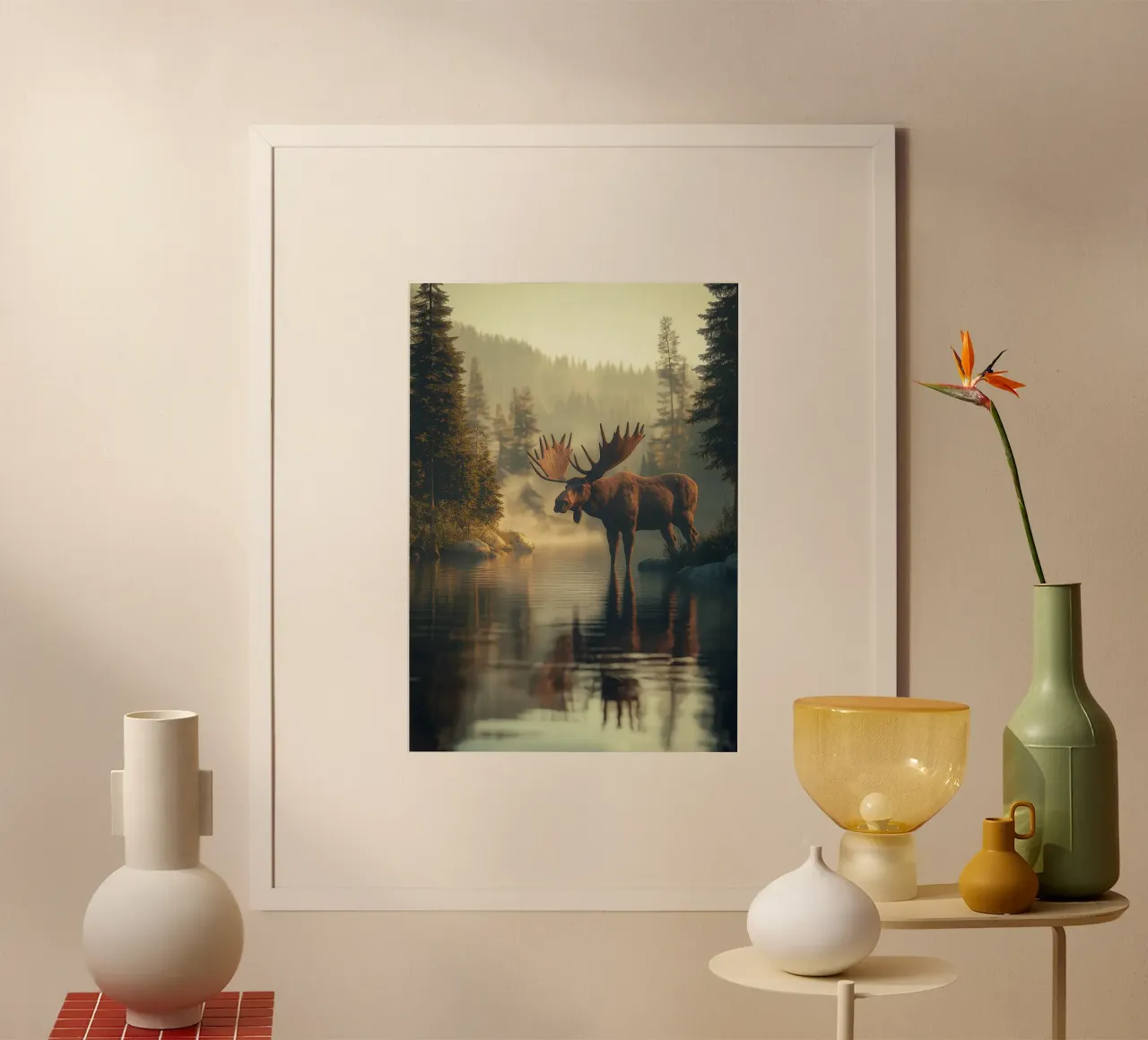 moose lake forest trees hahnemühle by Kirsten C Nolan